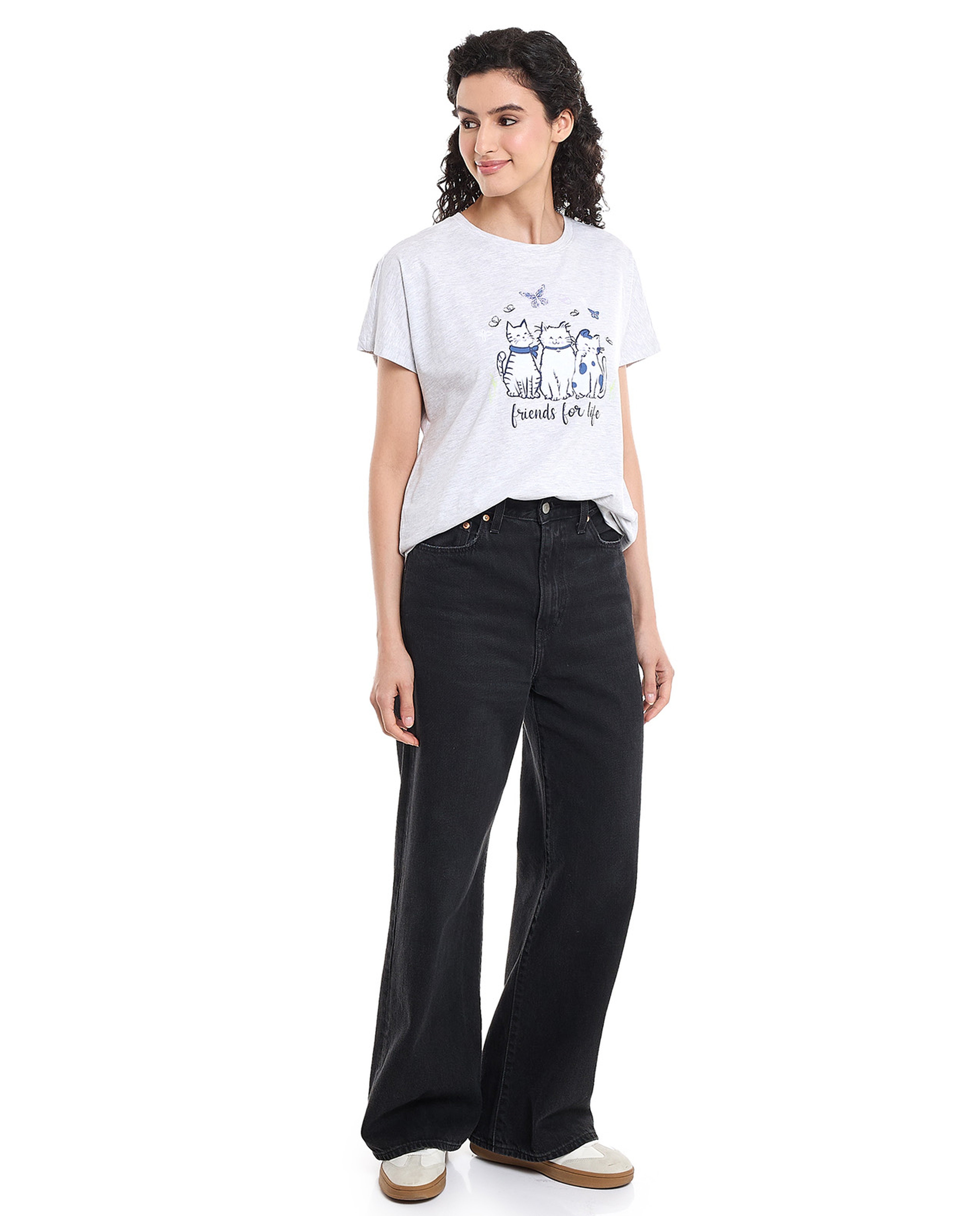 Printed Sleep T-Shirt with Short Sleeves