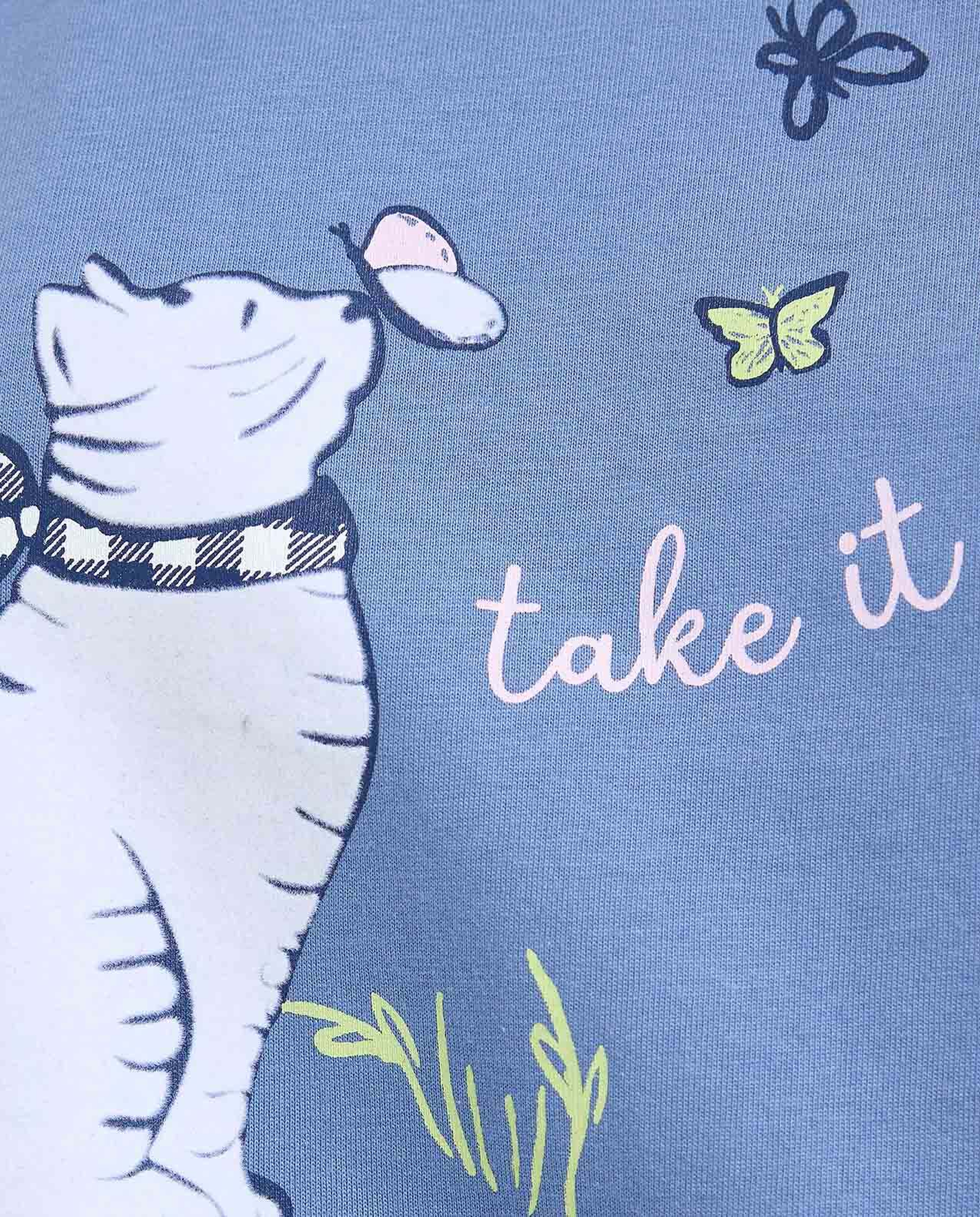 Printed Sleep T-Shirt with Short Sleeves