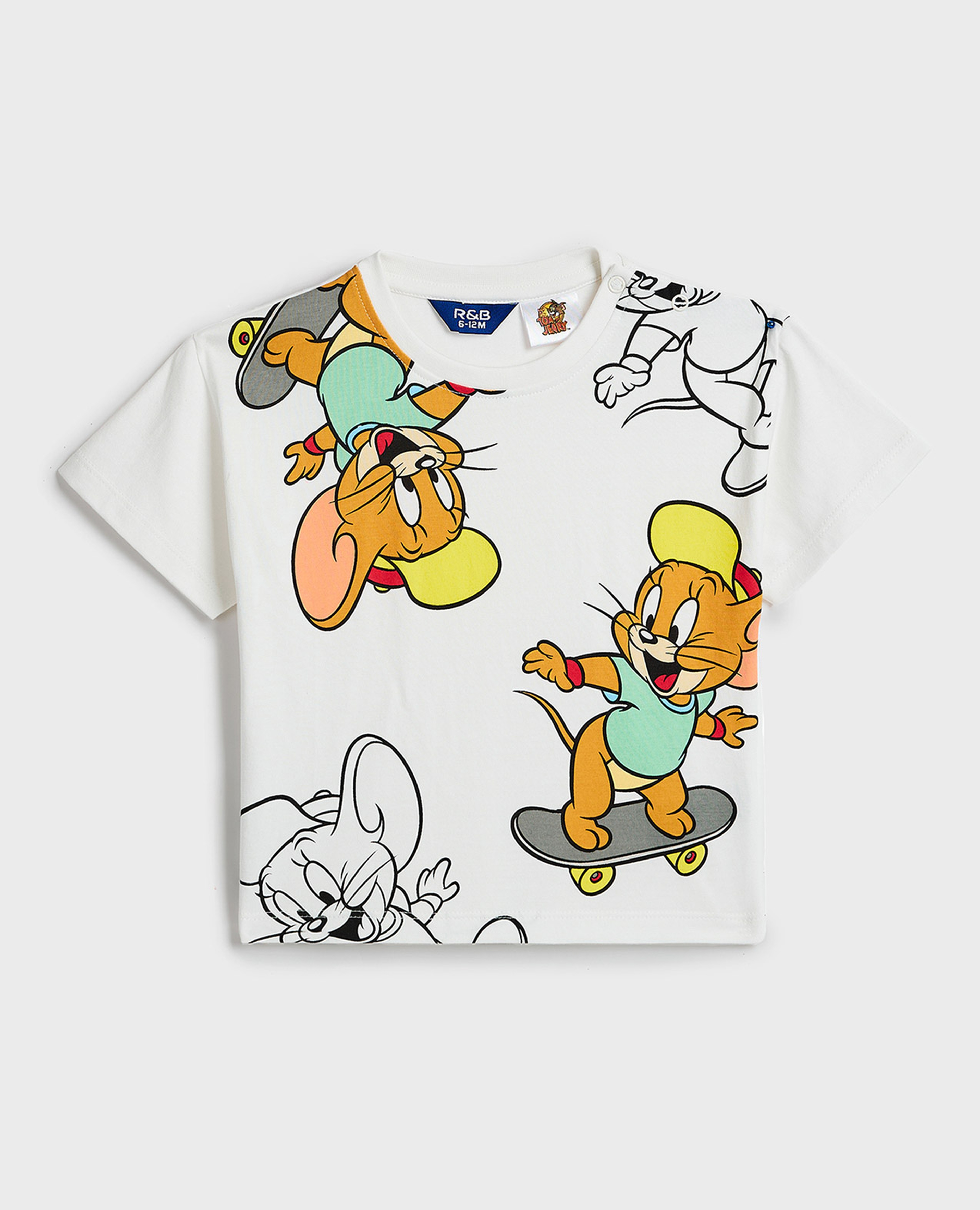 Jerry Print T-Shirt with Crew Neck and Short Sleeves
