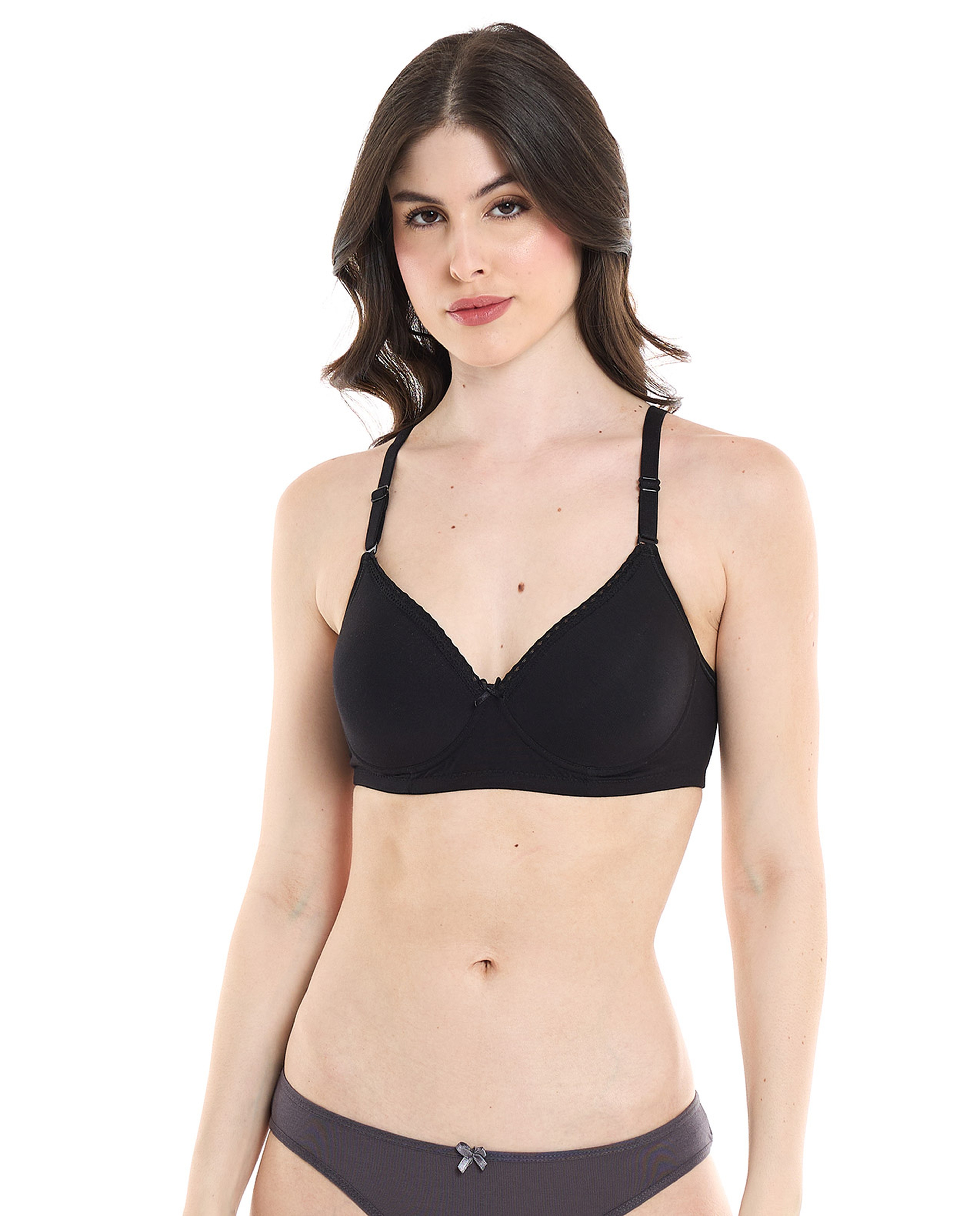 Pack of 2 Lace Trim T-Shirt Bras