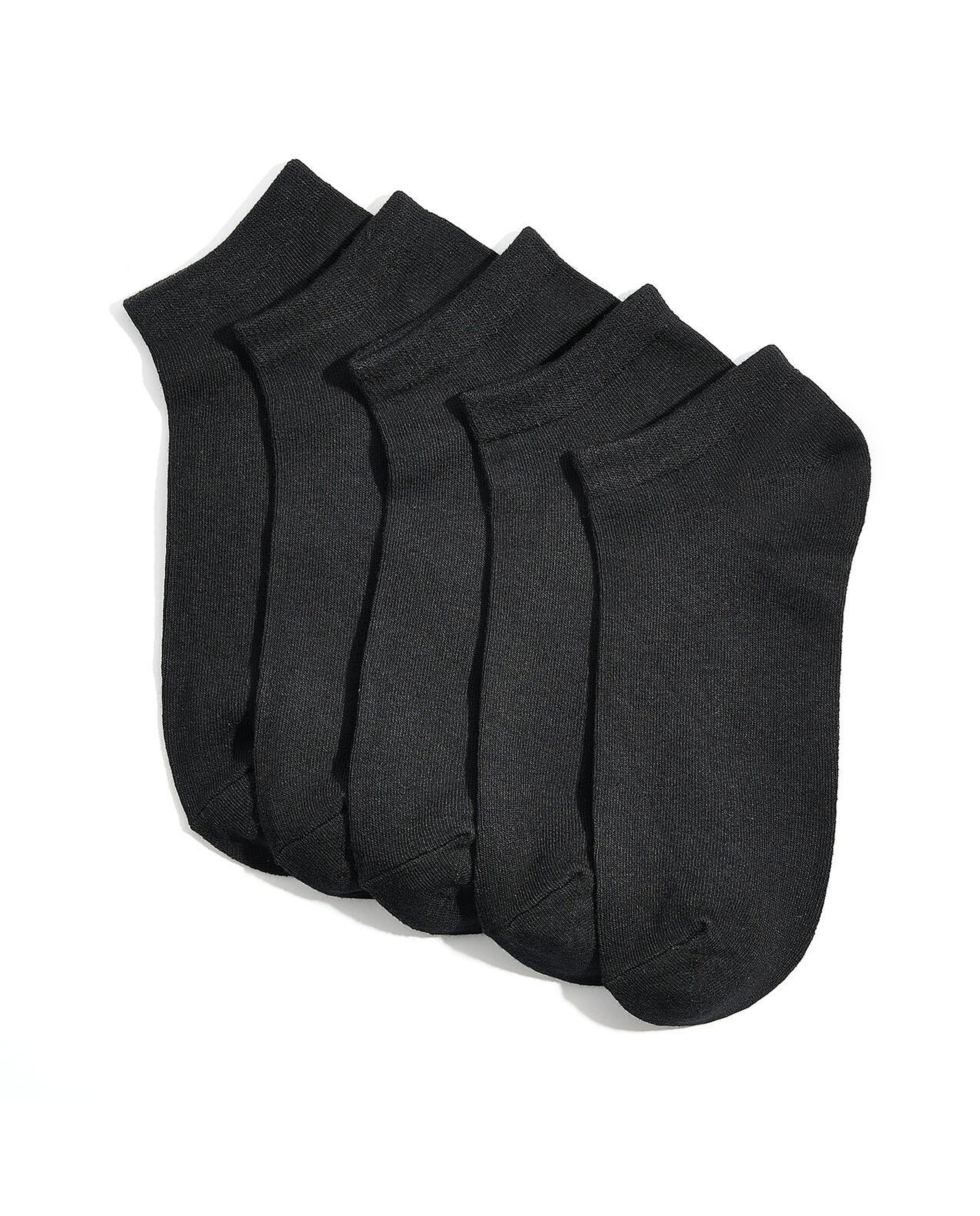 Pack of 5 Solid Ankle Socks