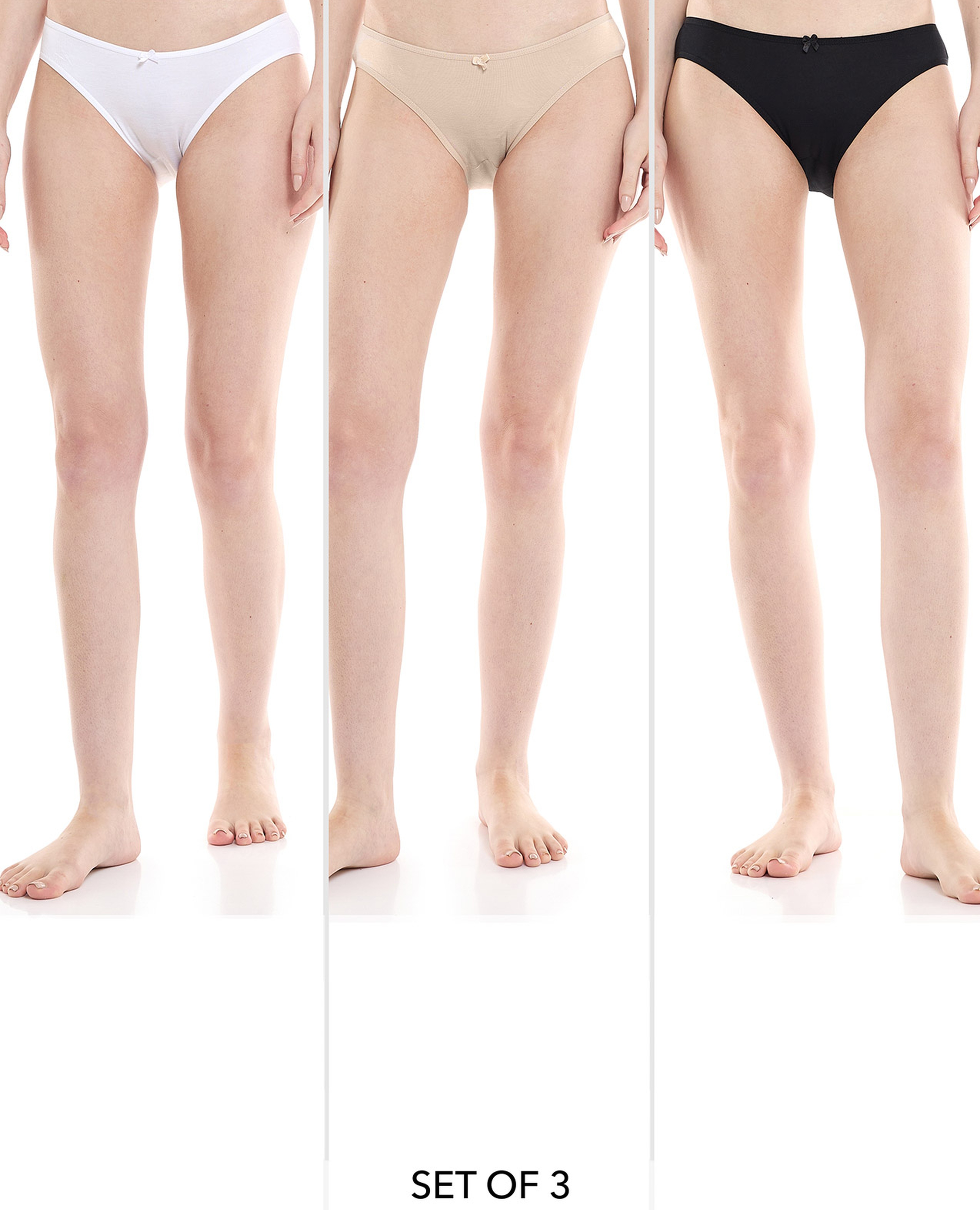 سراويل بيكيني سادة - 3 قطع
