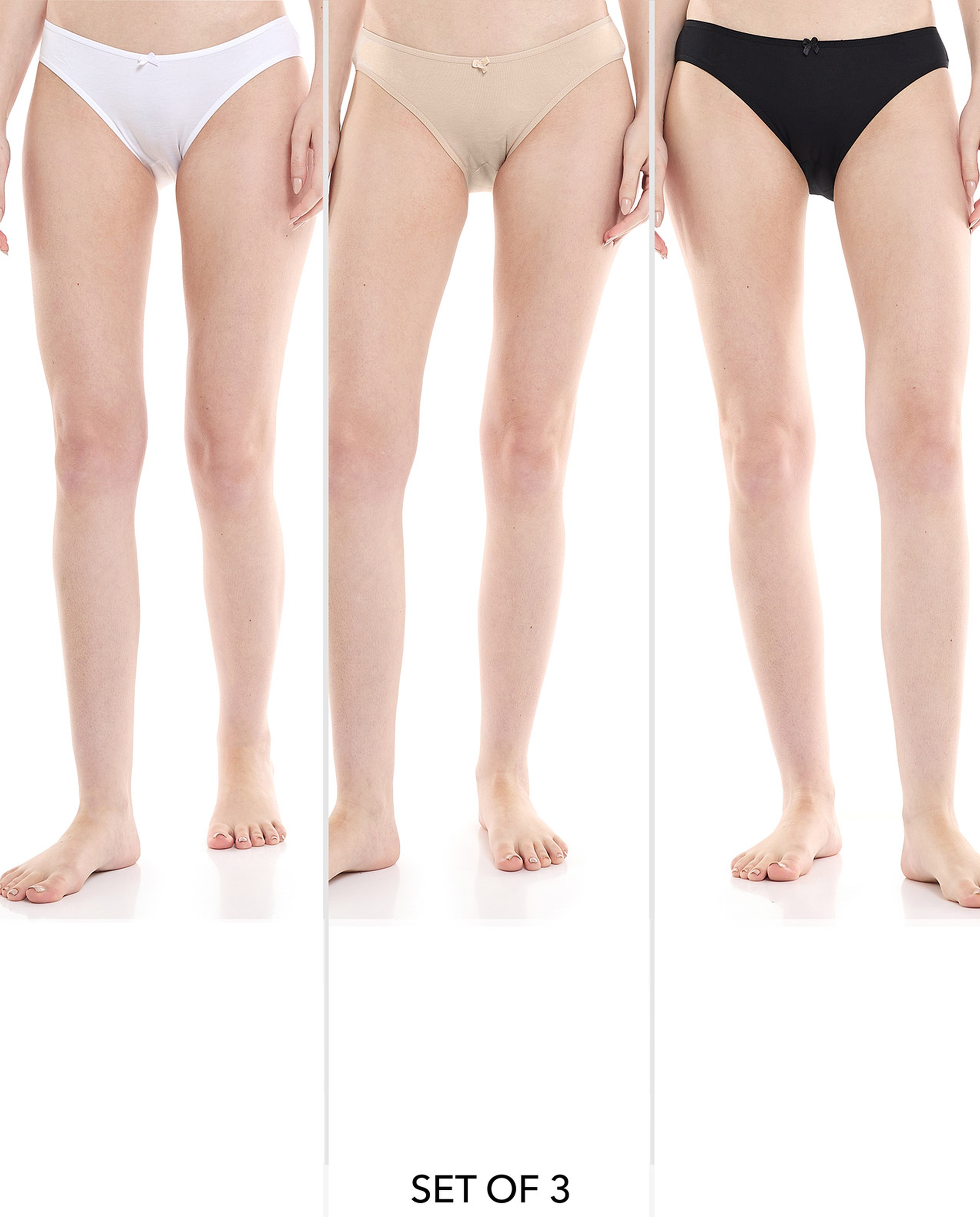 Pack of 3 Solid Bikini Briefs