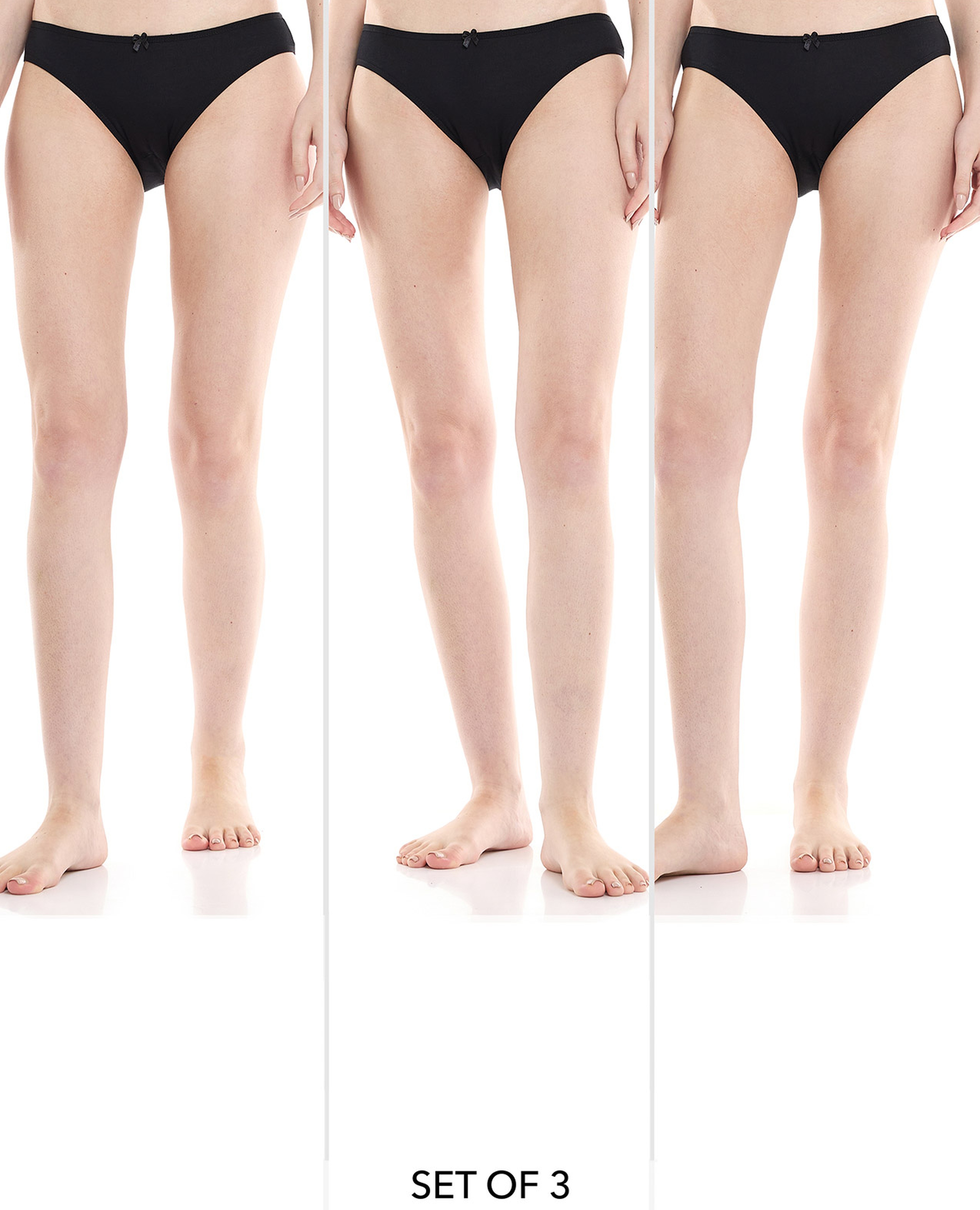 سراويل بيكيني سادة - 3 قطع