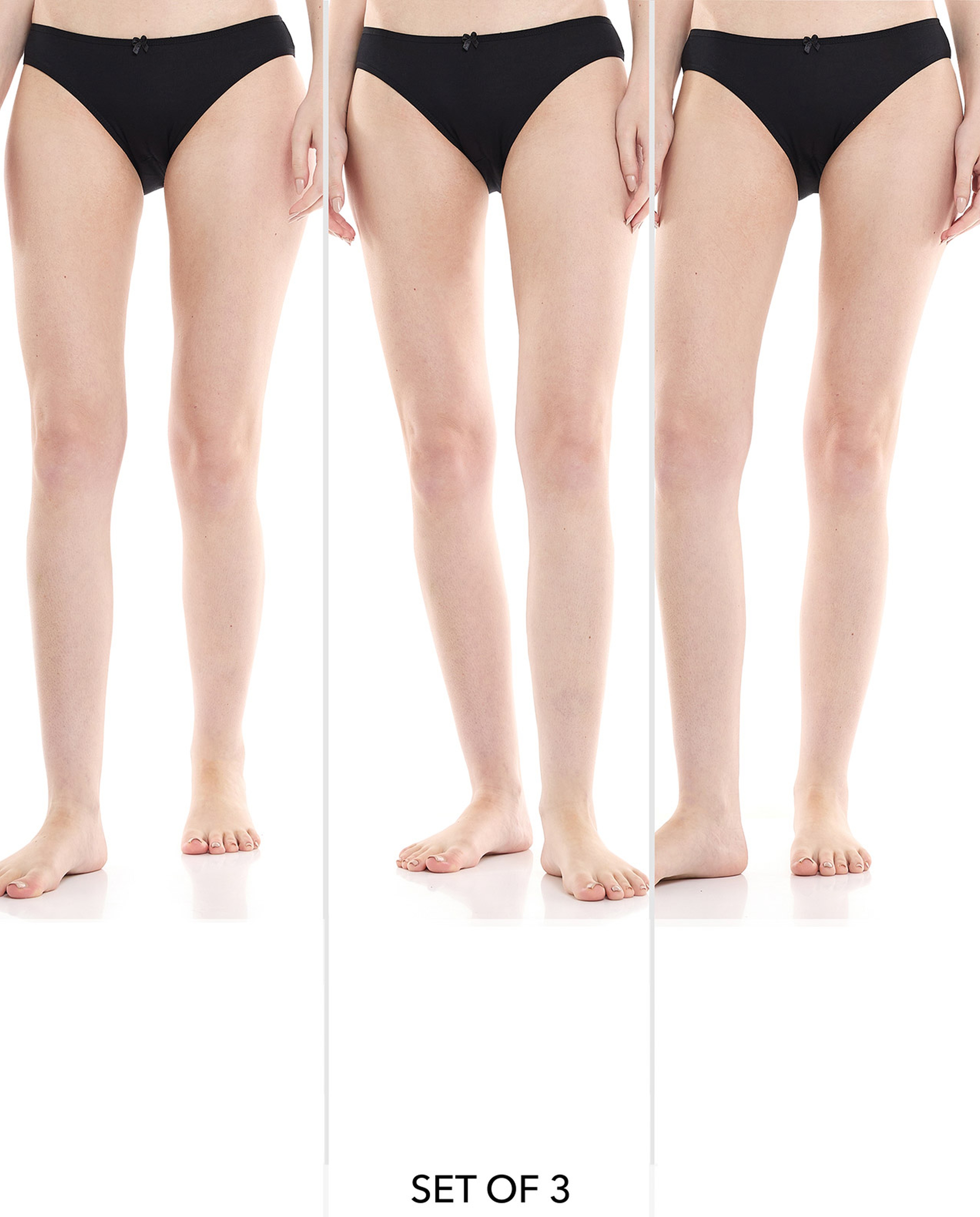 Pack of 3 Solid Bikini Briefs