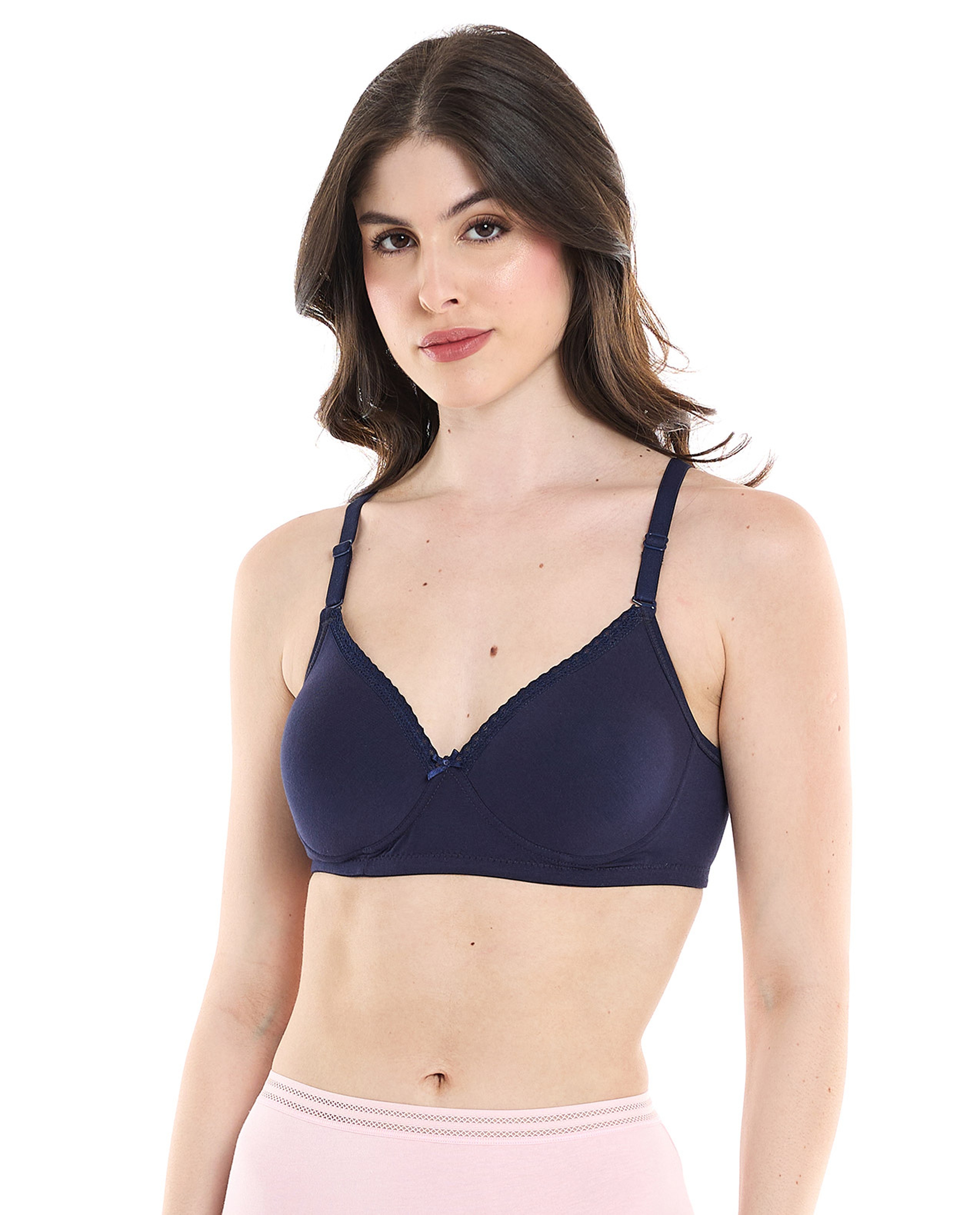 Pack of 2 Lace Trim T-Shirt Bras