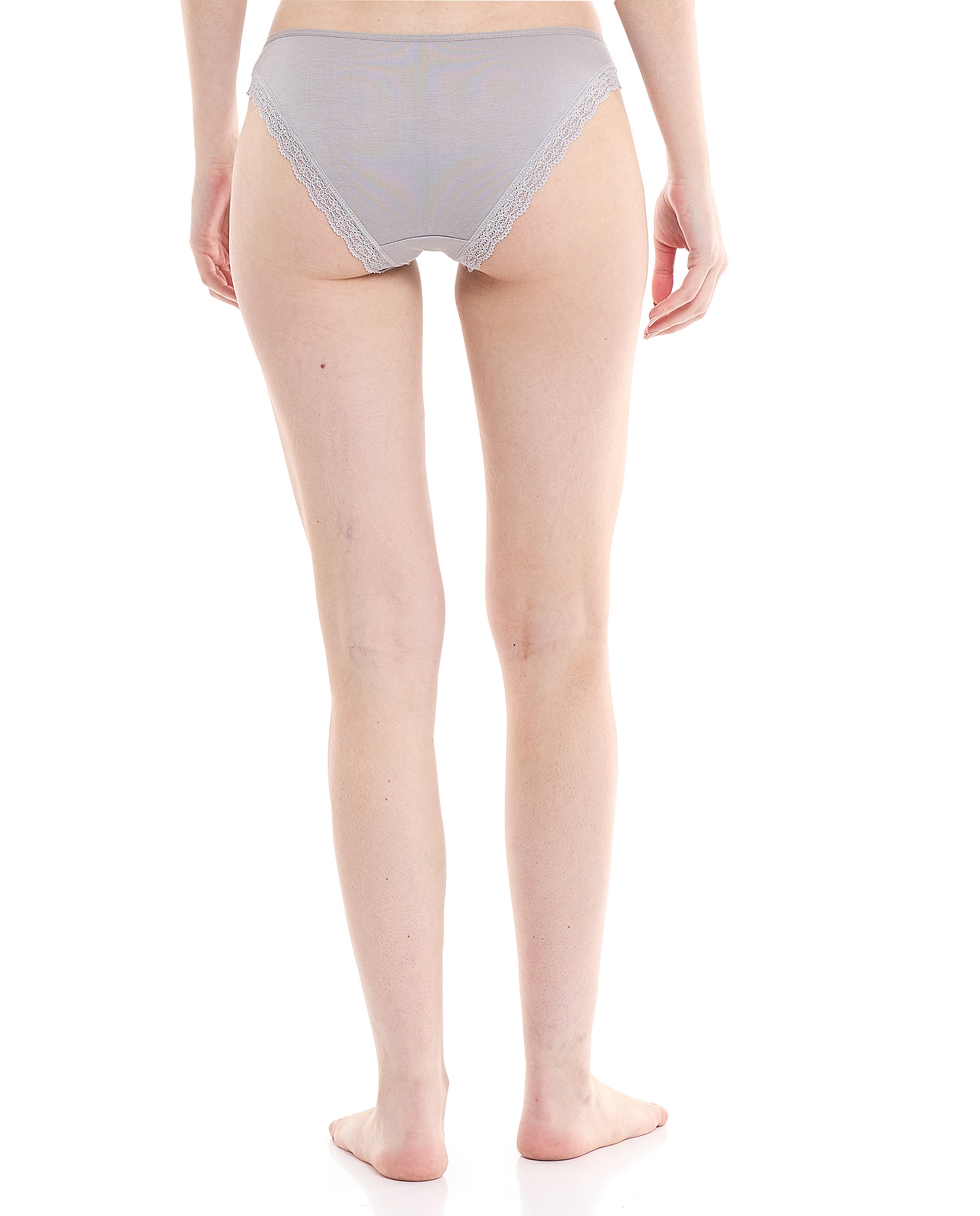 Pack of 3 Lace Trim Brazilian Briefs