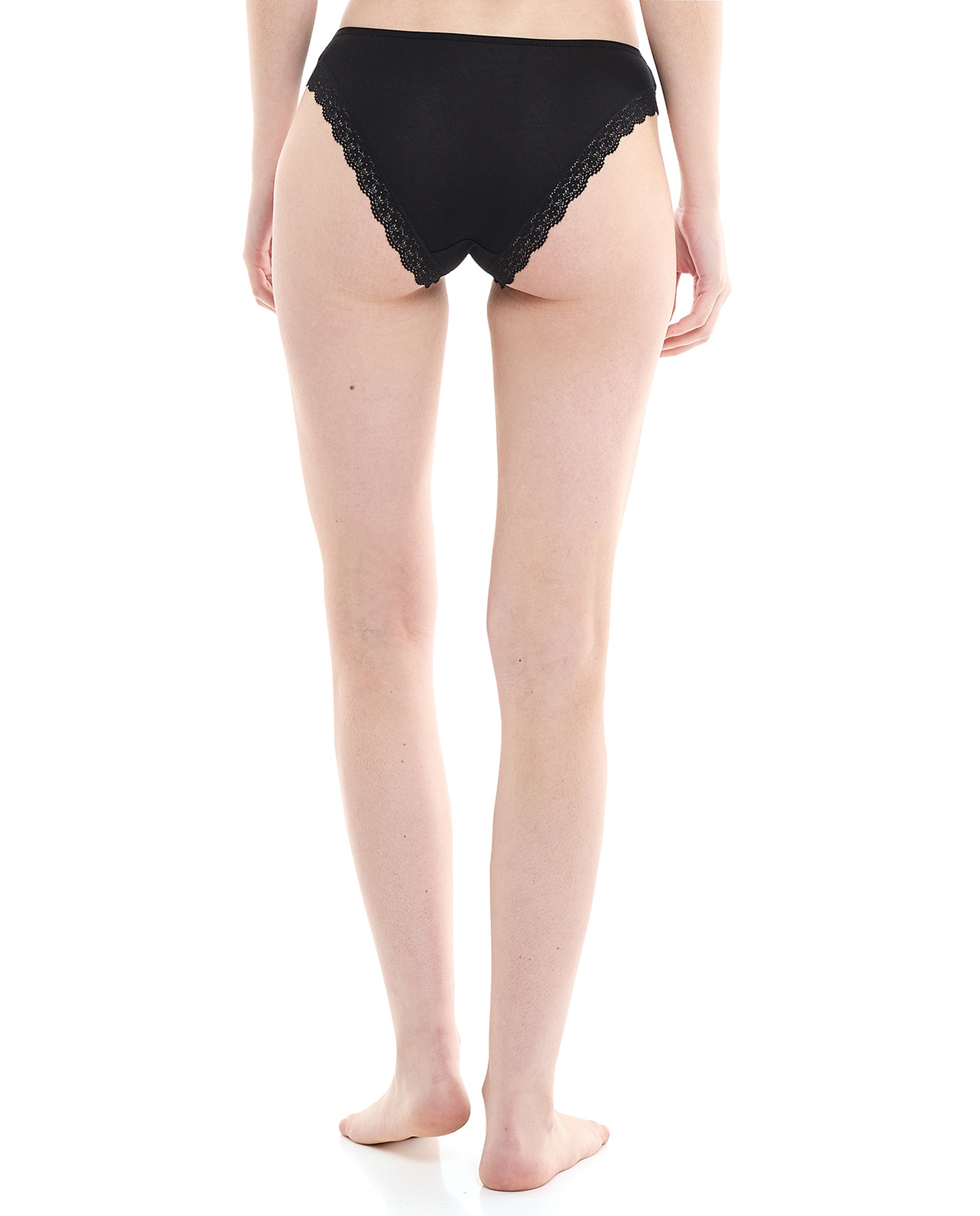 Pack of 3 Lace Trim Brazilian Briefs