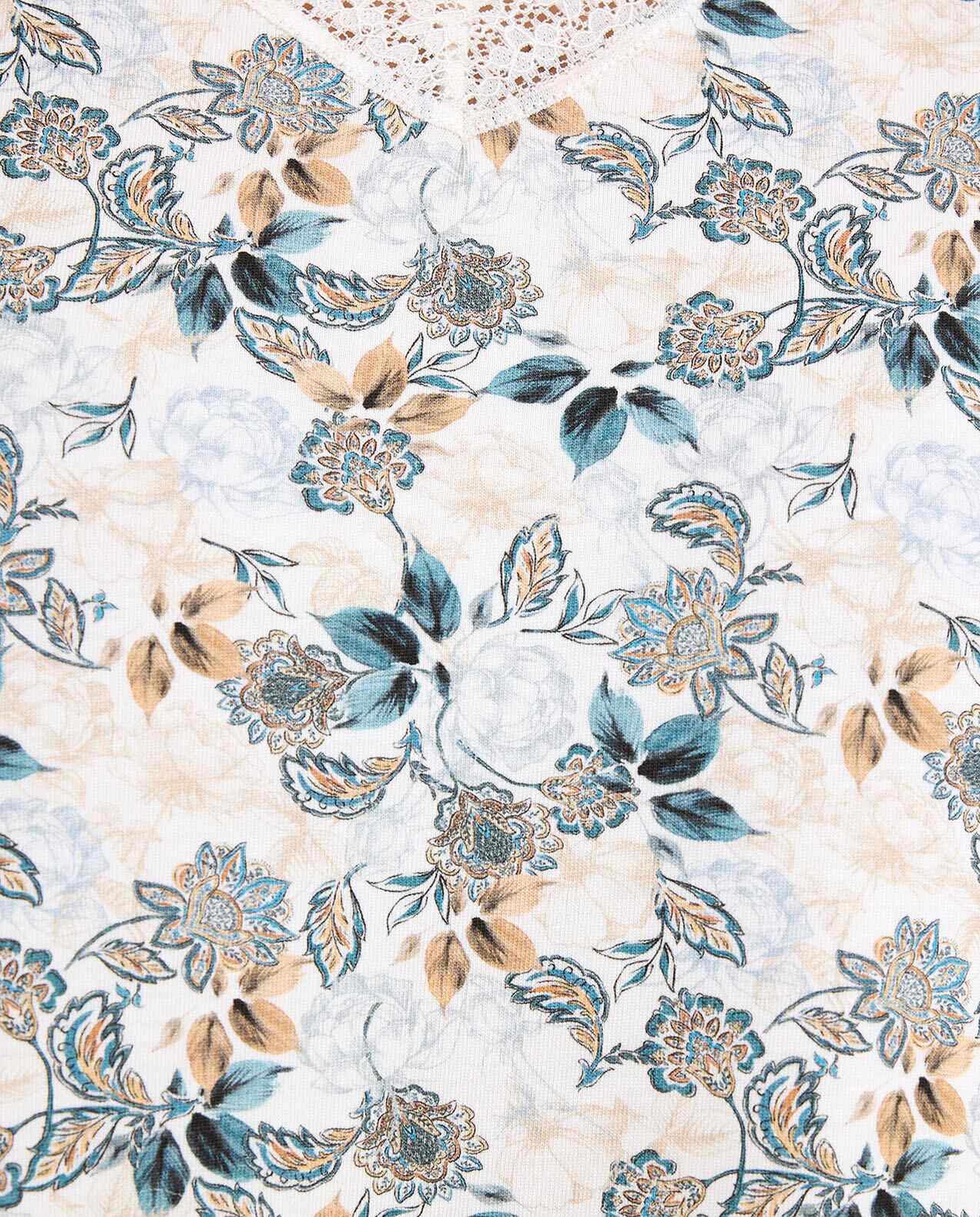 Printed Nightdress with Short Sleeves