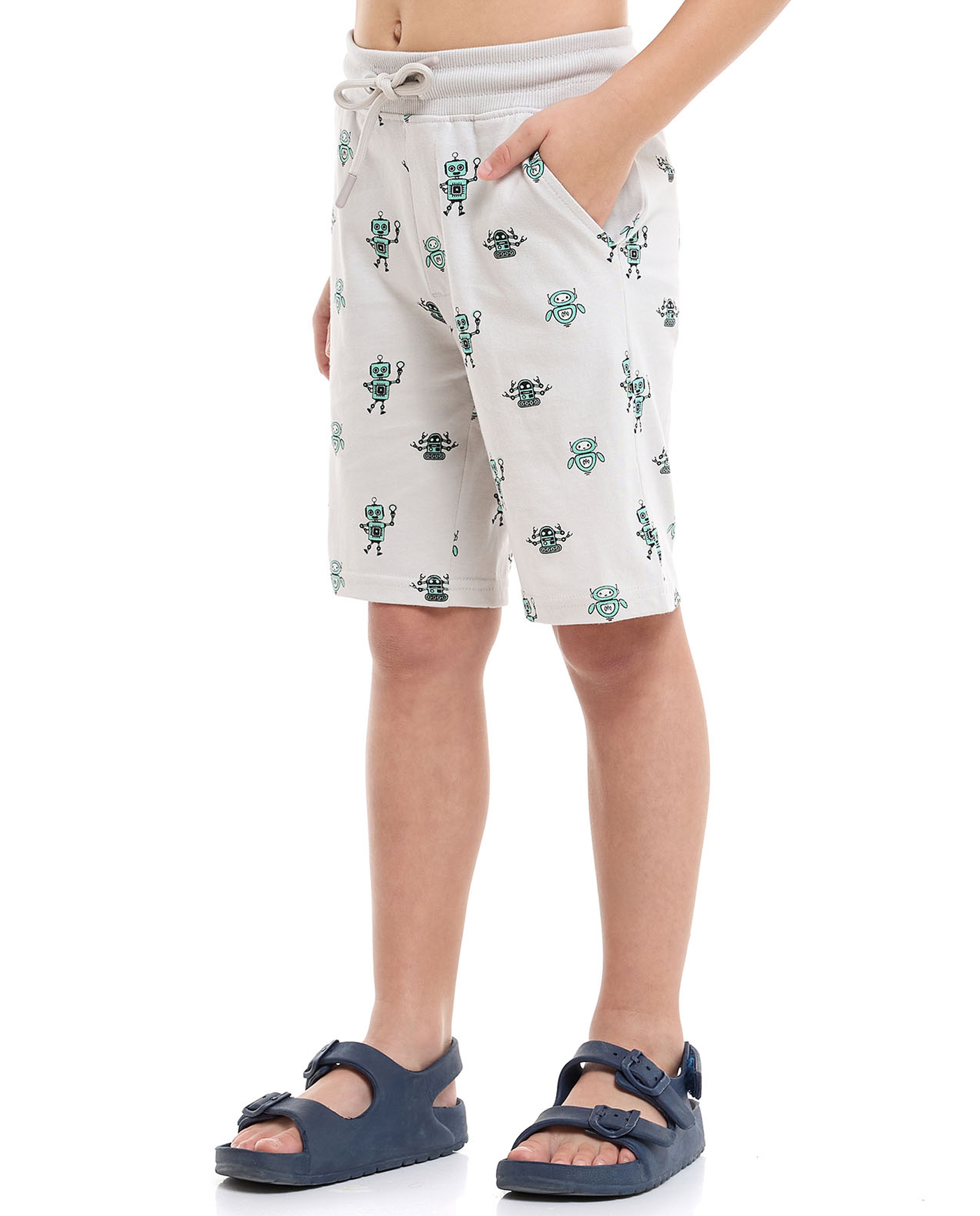 Pack of 2 Printed Shorts with Drawstring Waist
