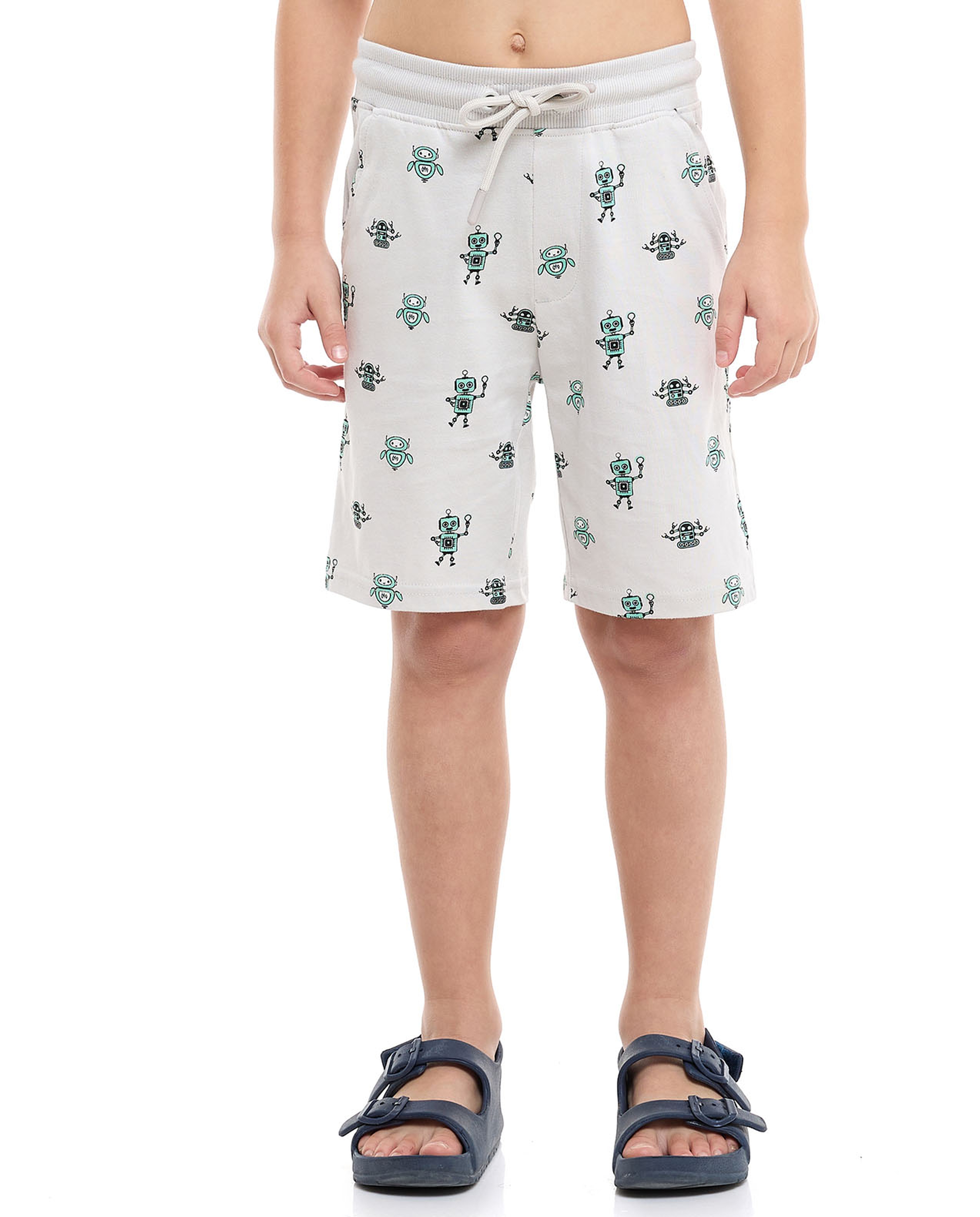 Pack of 2 Printed Shorts with Drawstring Waist