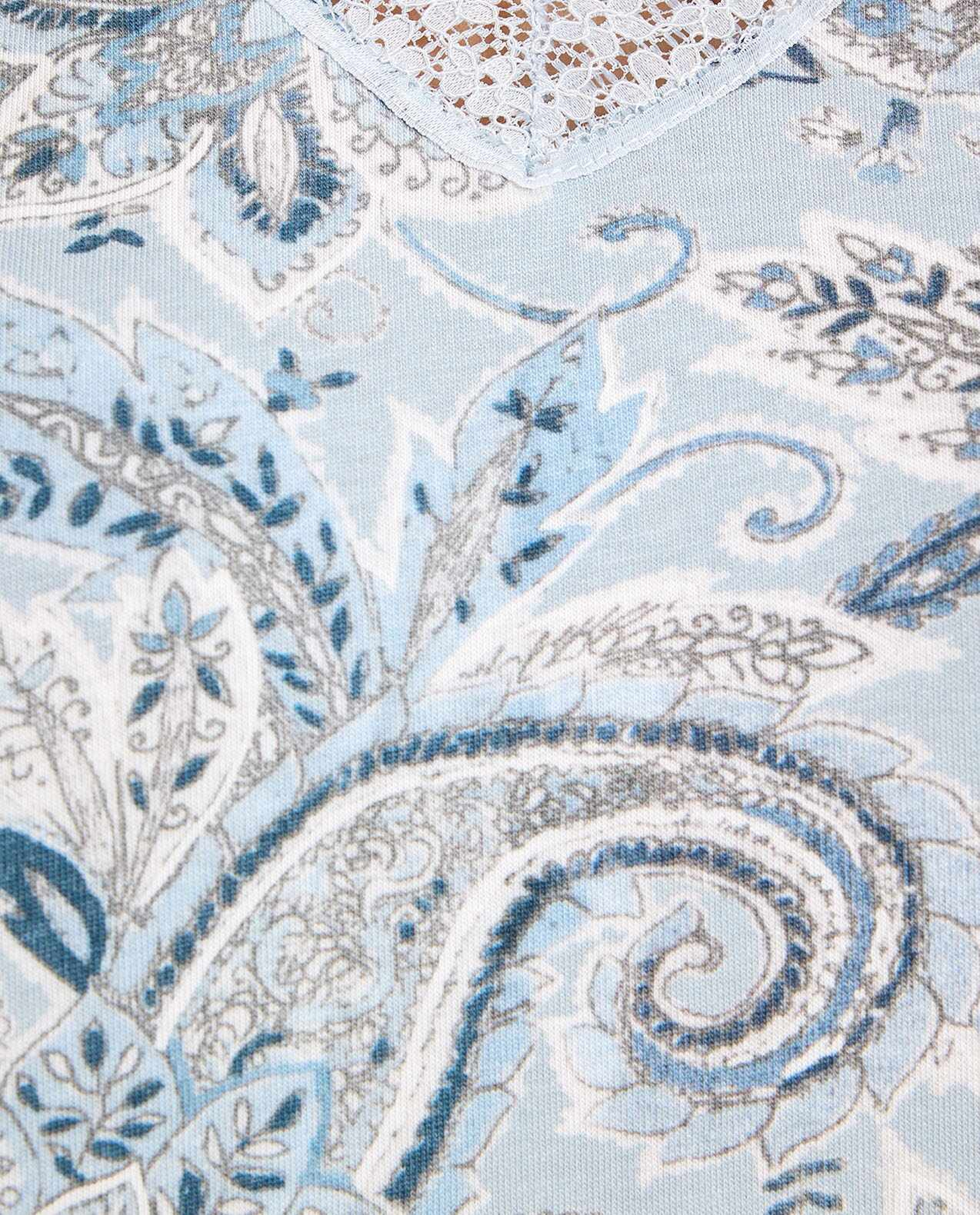 Printed Nightdress with Short Sleeves