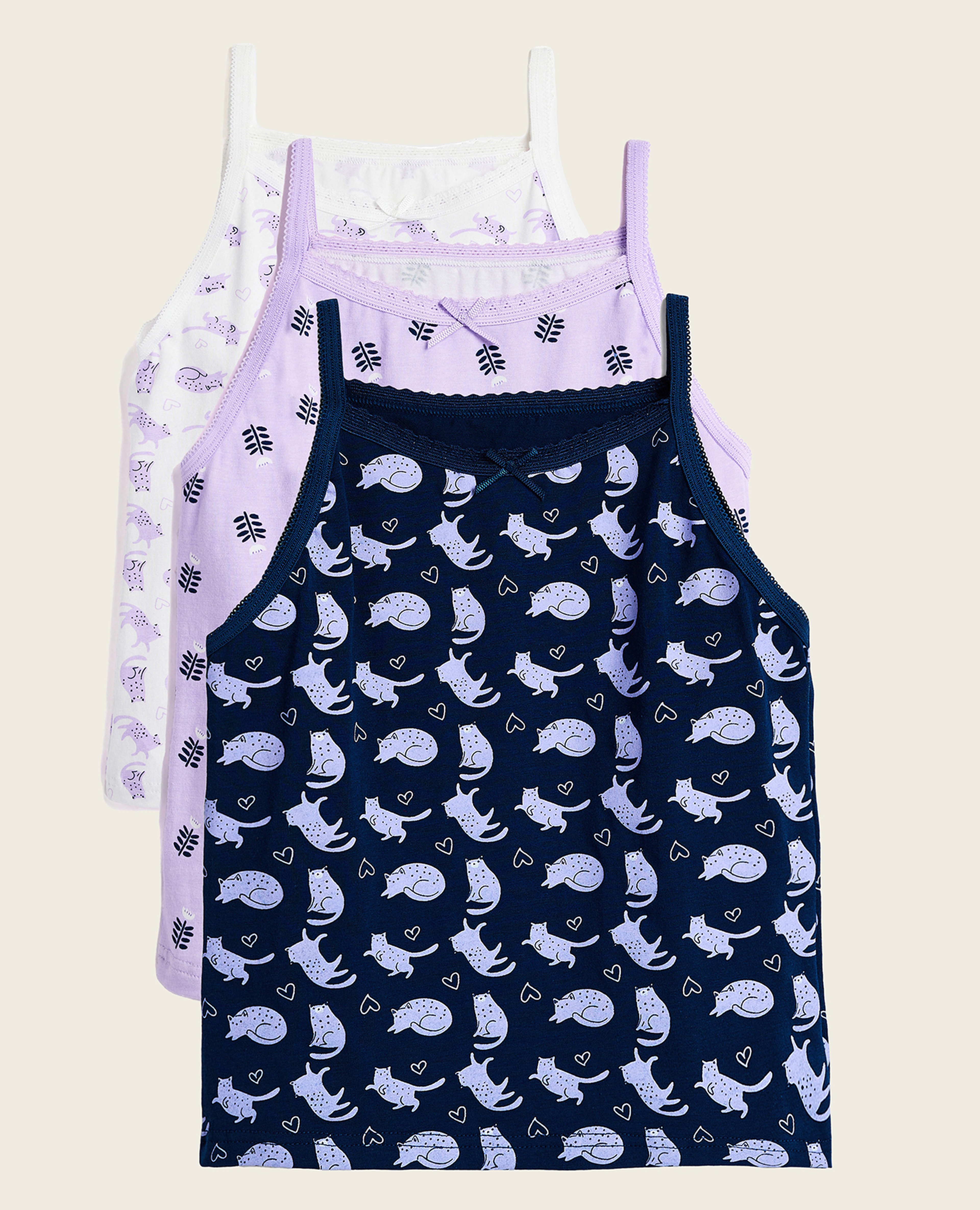 قمصان داخلية بطبعة يونيكورن - 3 قطع