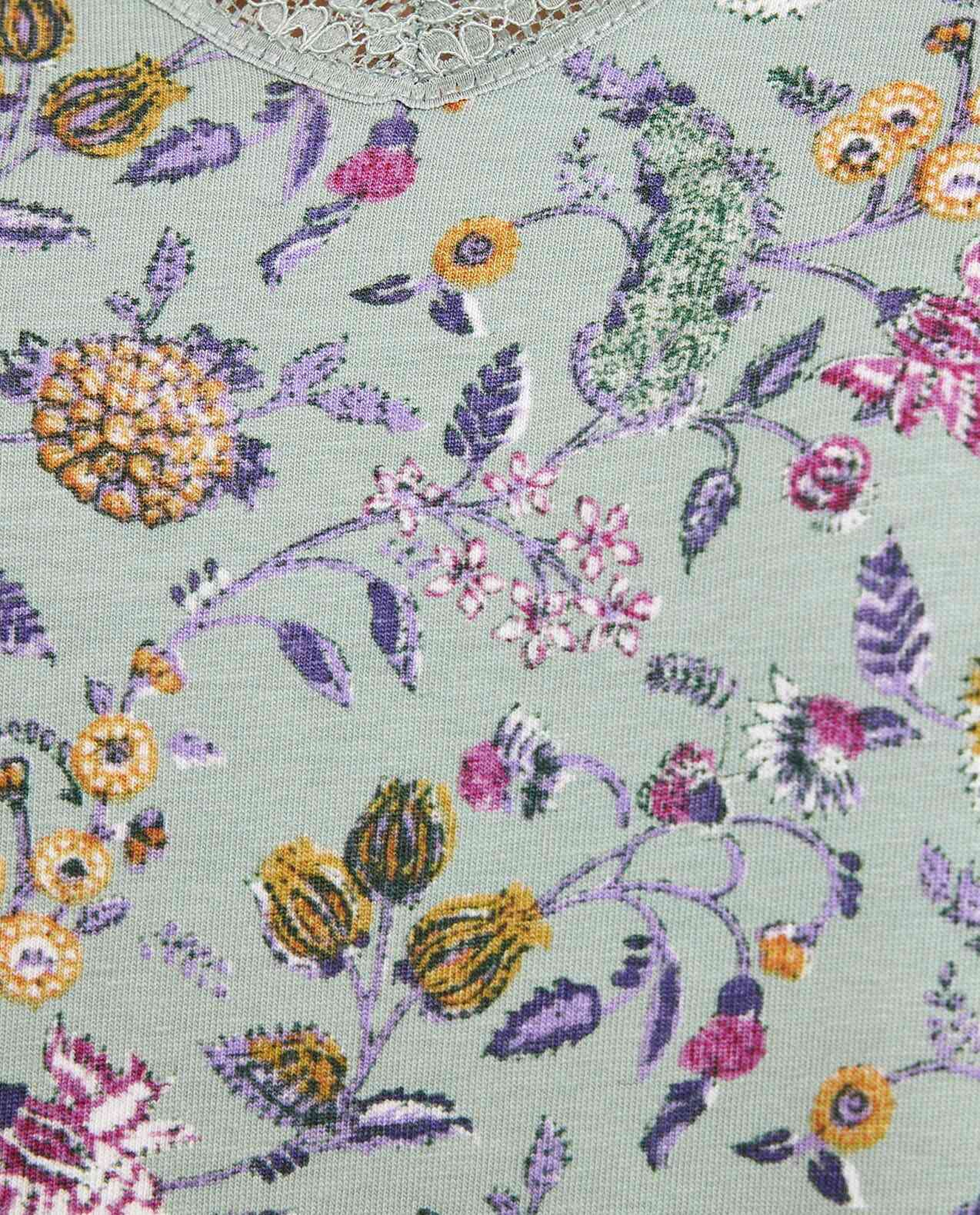 Printed Nightdress with Short Sleeves