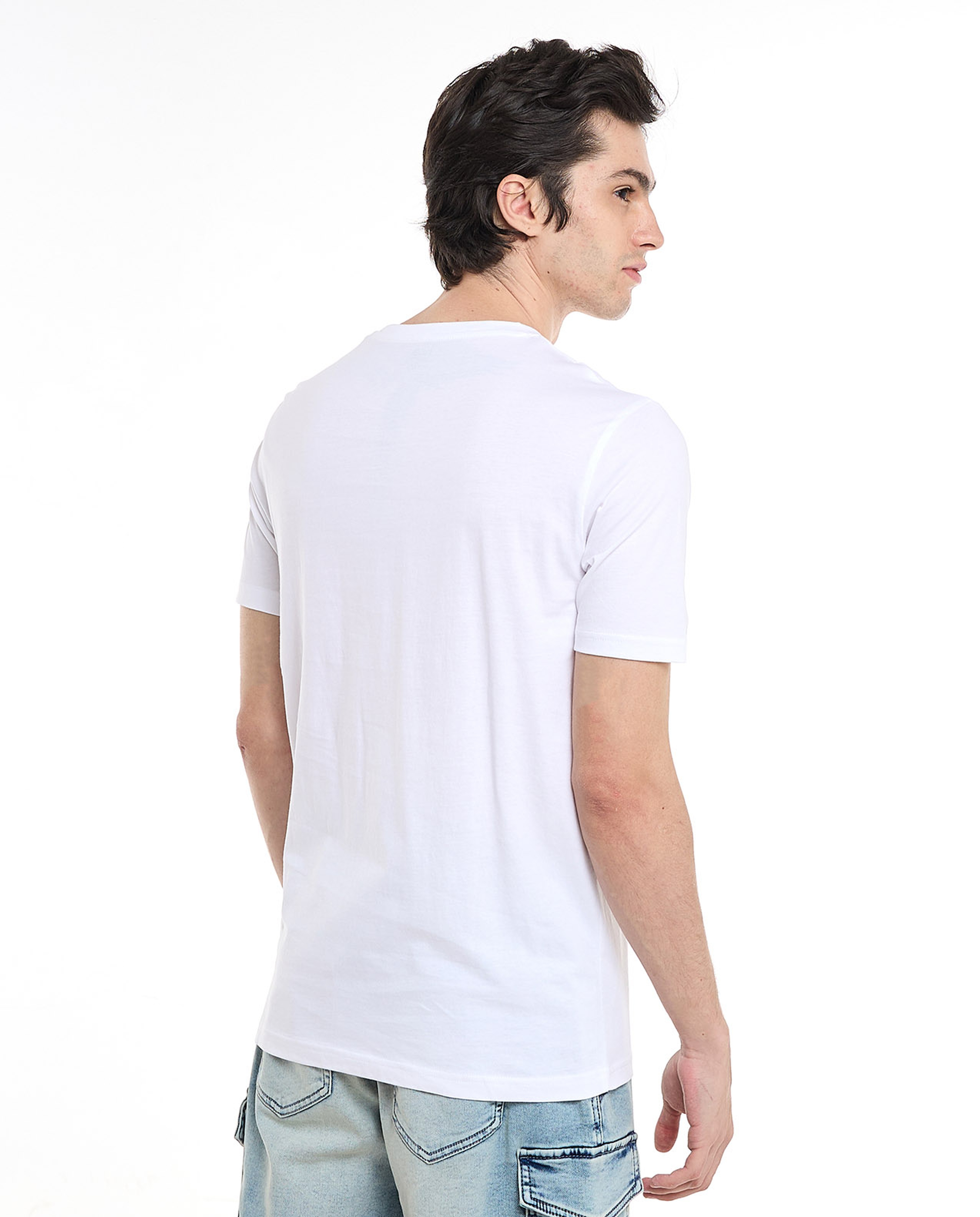 Printed T-Shirt with Crew Neck and Short Sleeves