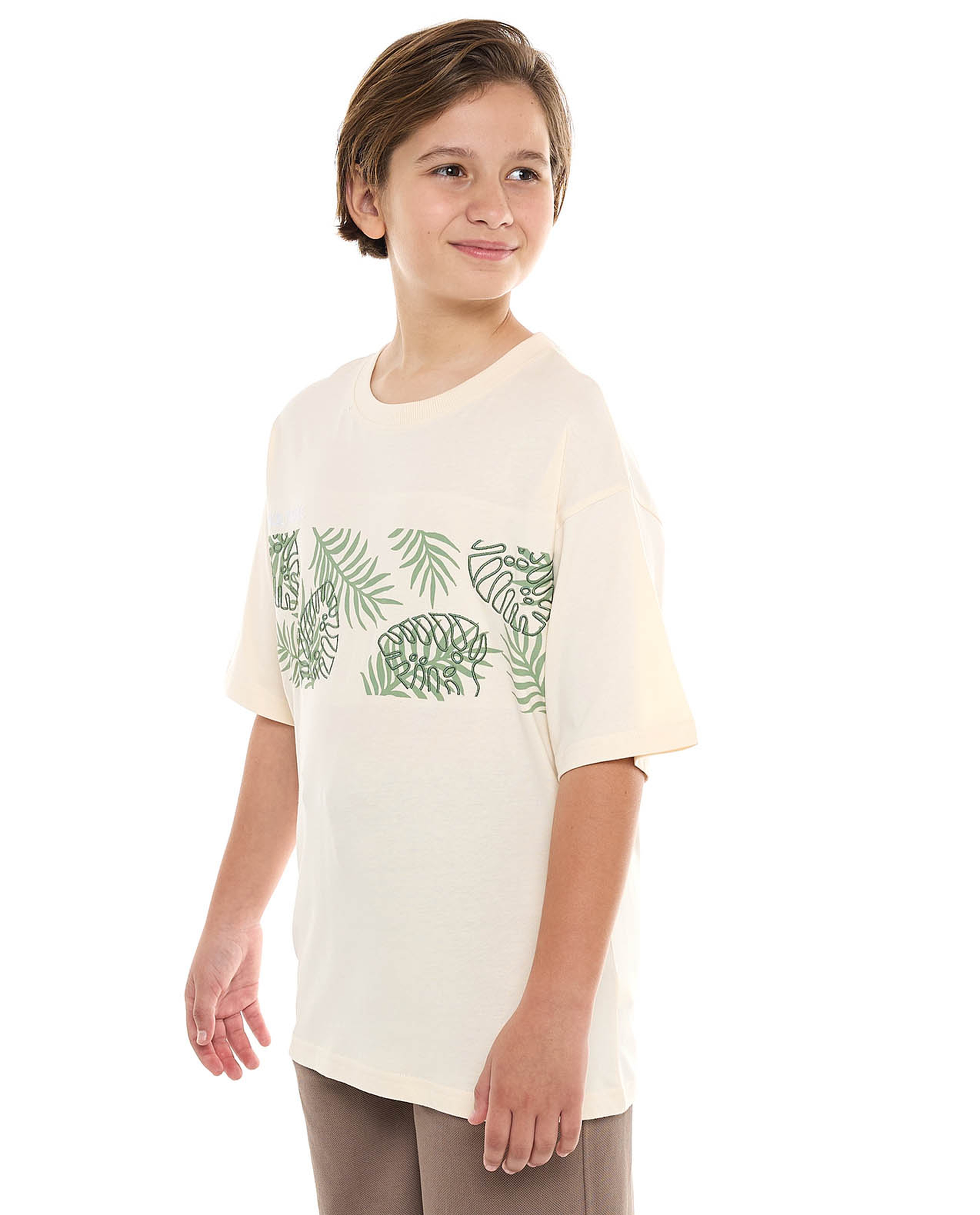 Printed T-Shirt with Crew Neck and Short Sleeves