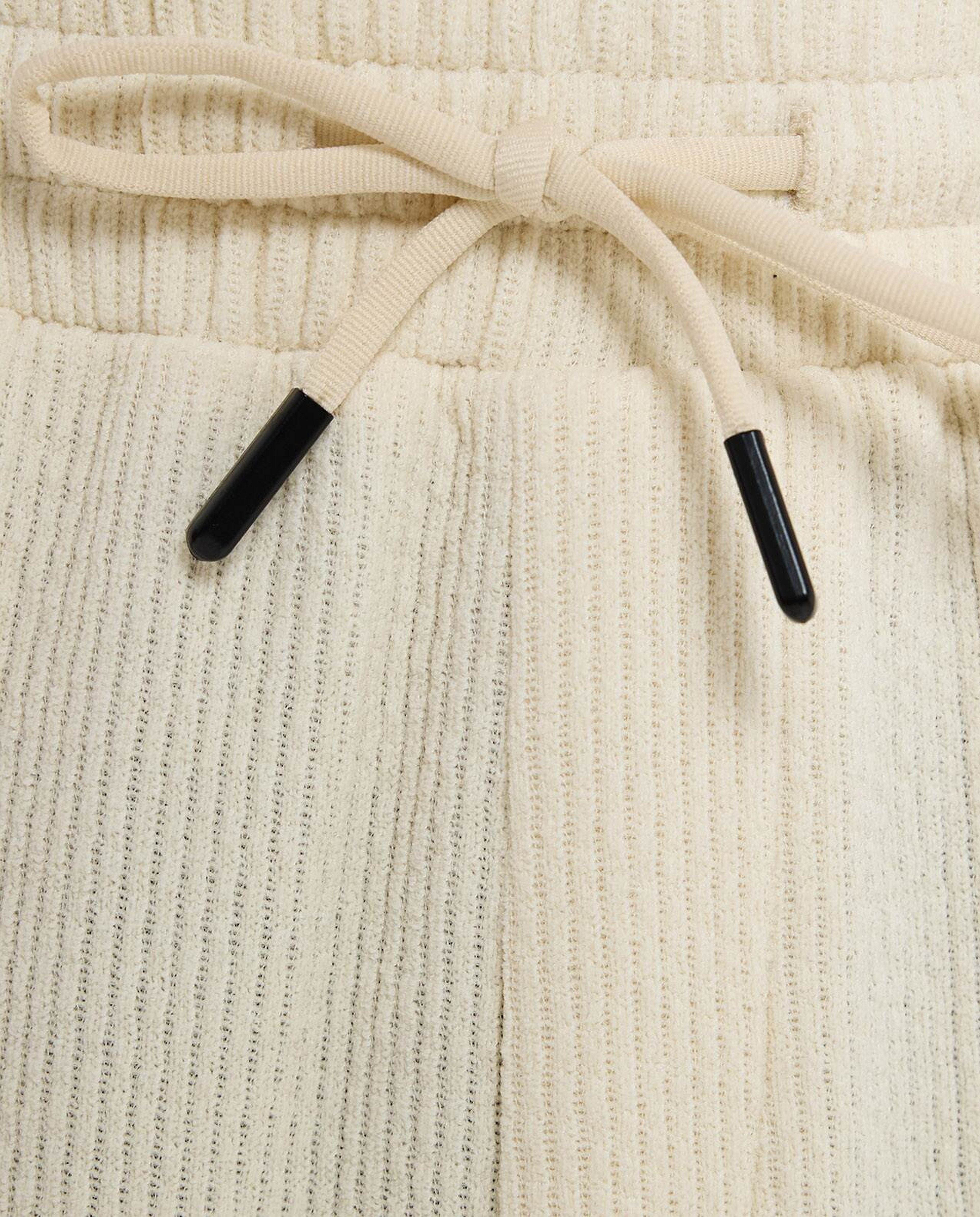 Textured Shorts with Drawstring Closure