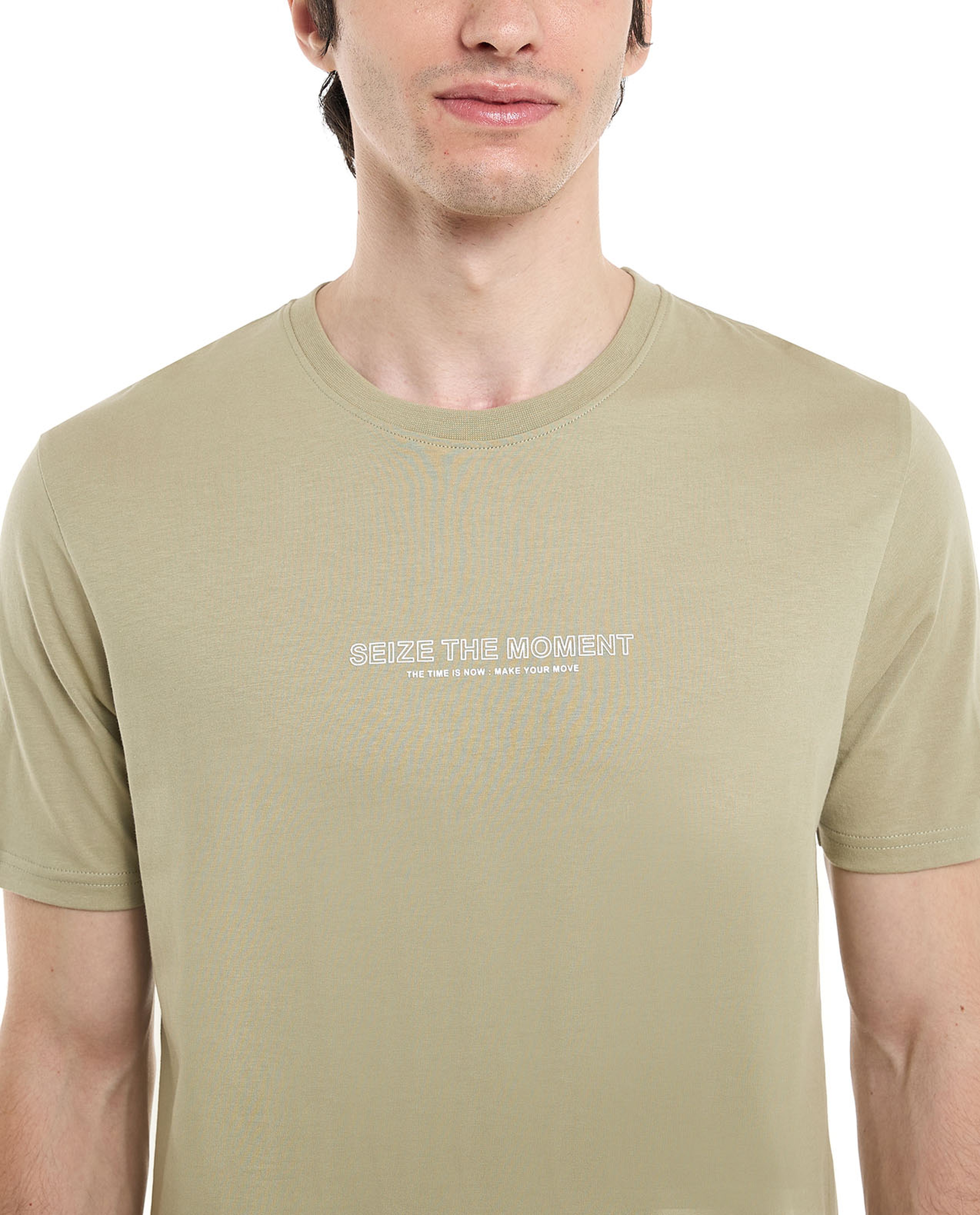 Printed T-Shirt with Crew Neck and Short Sleeves