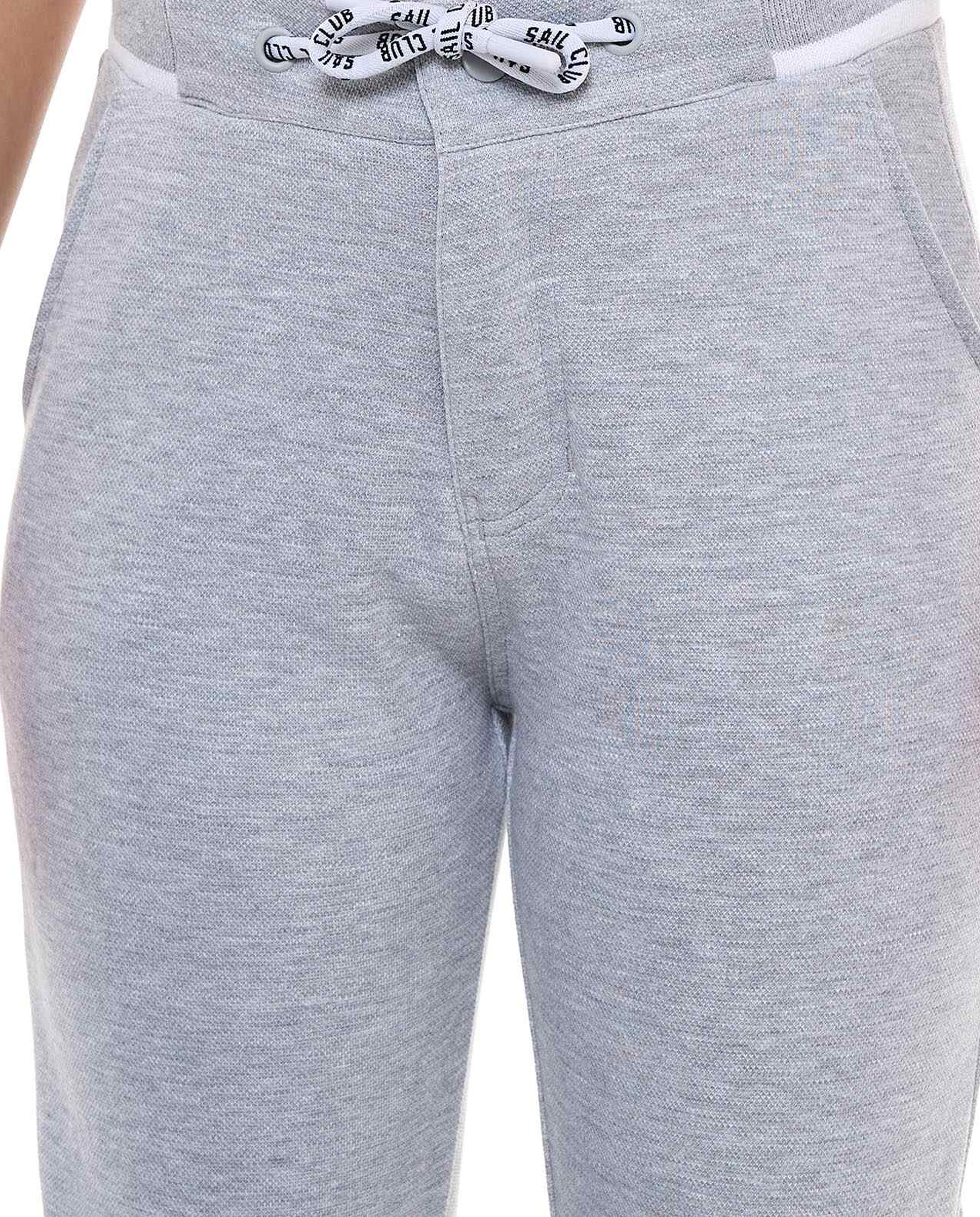 Textured Knitted Pants with Drawstring Waist