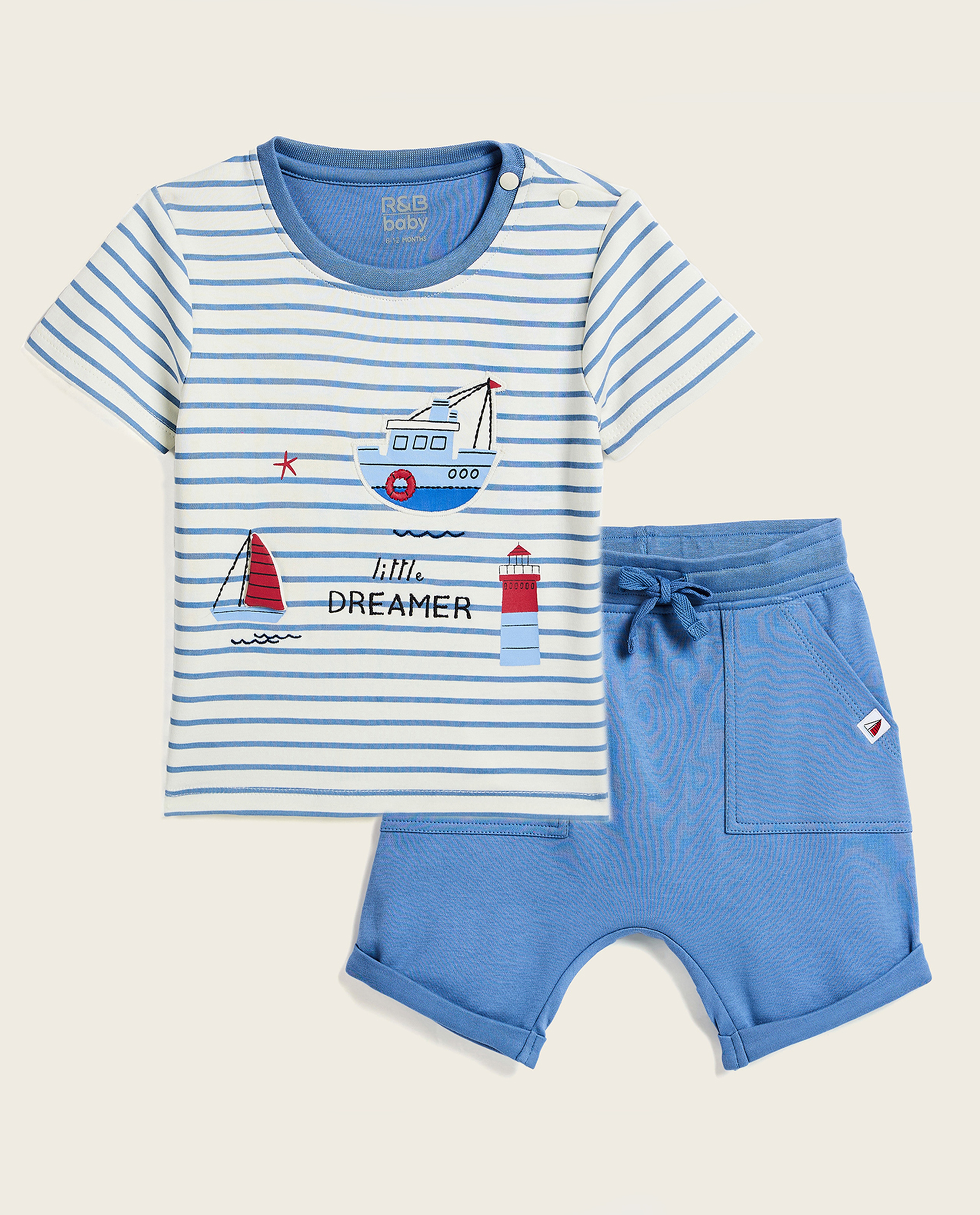 Striped T-Shirt and Shorts Set