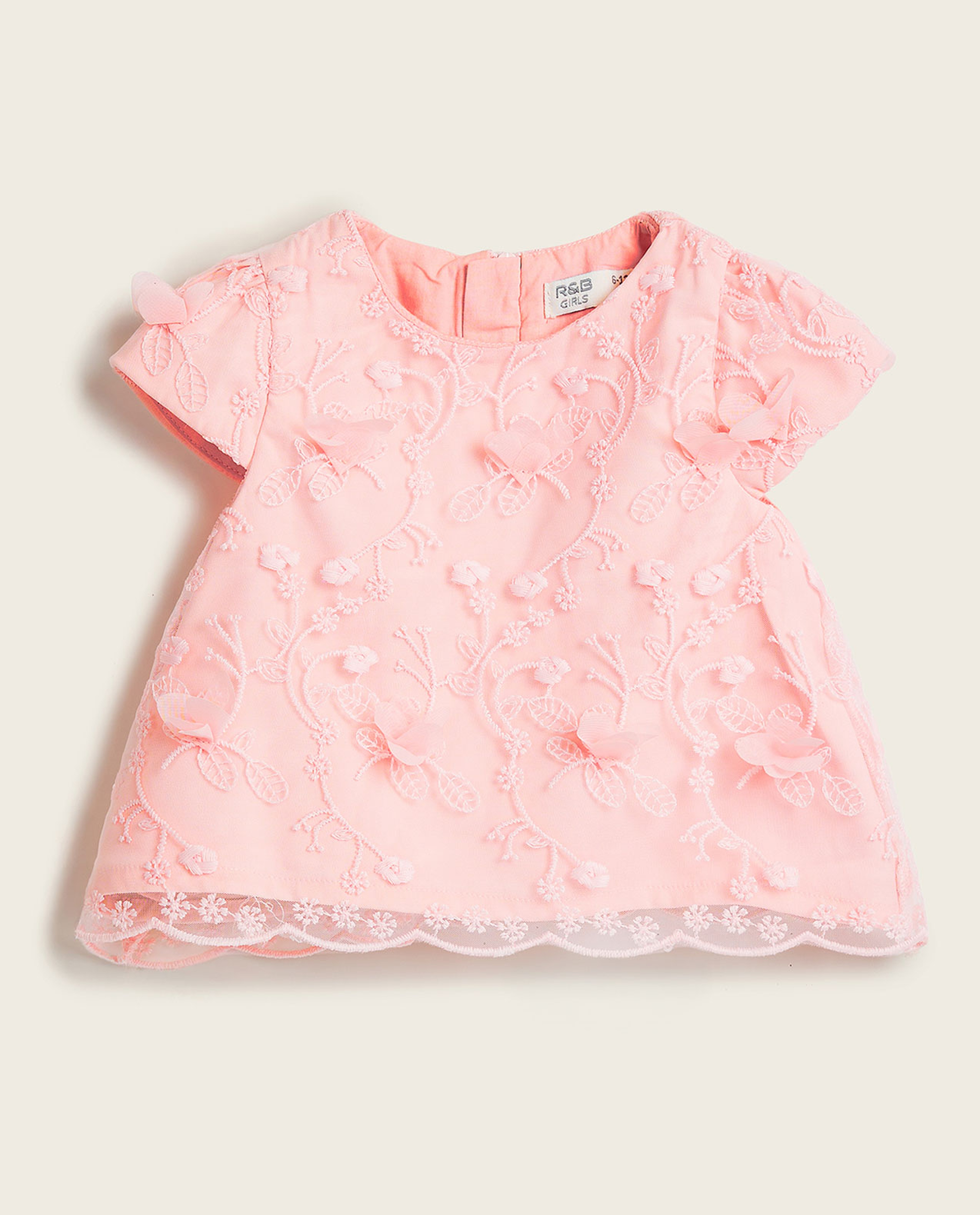 Embroidered Top and Skirt Set