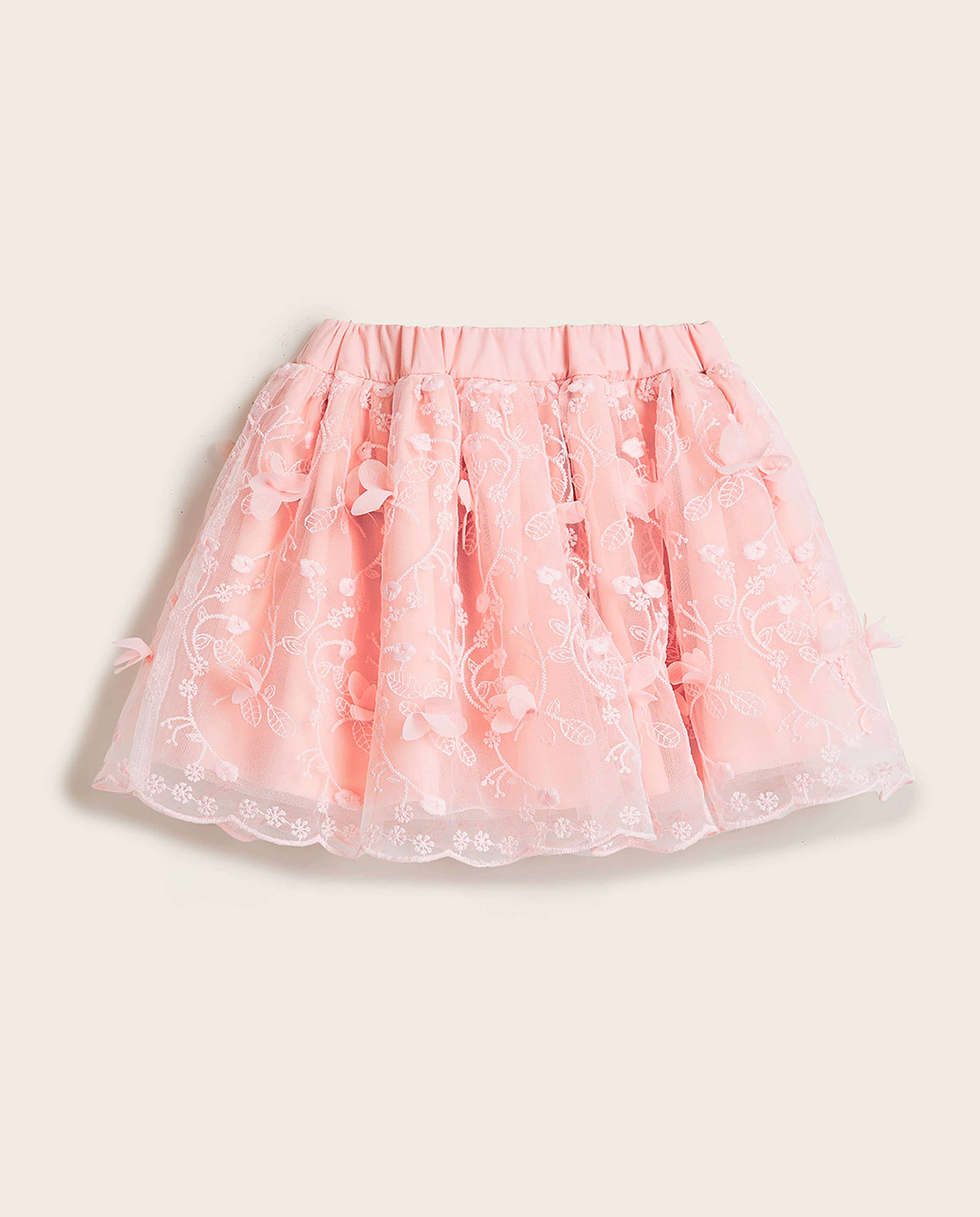 Embroidered Top and Skirt Set