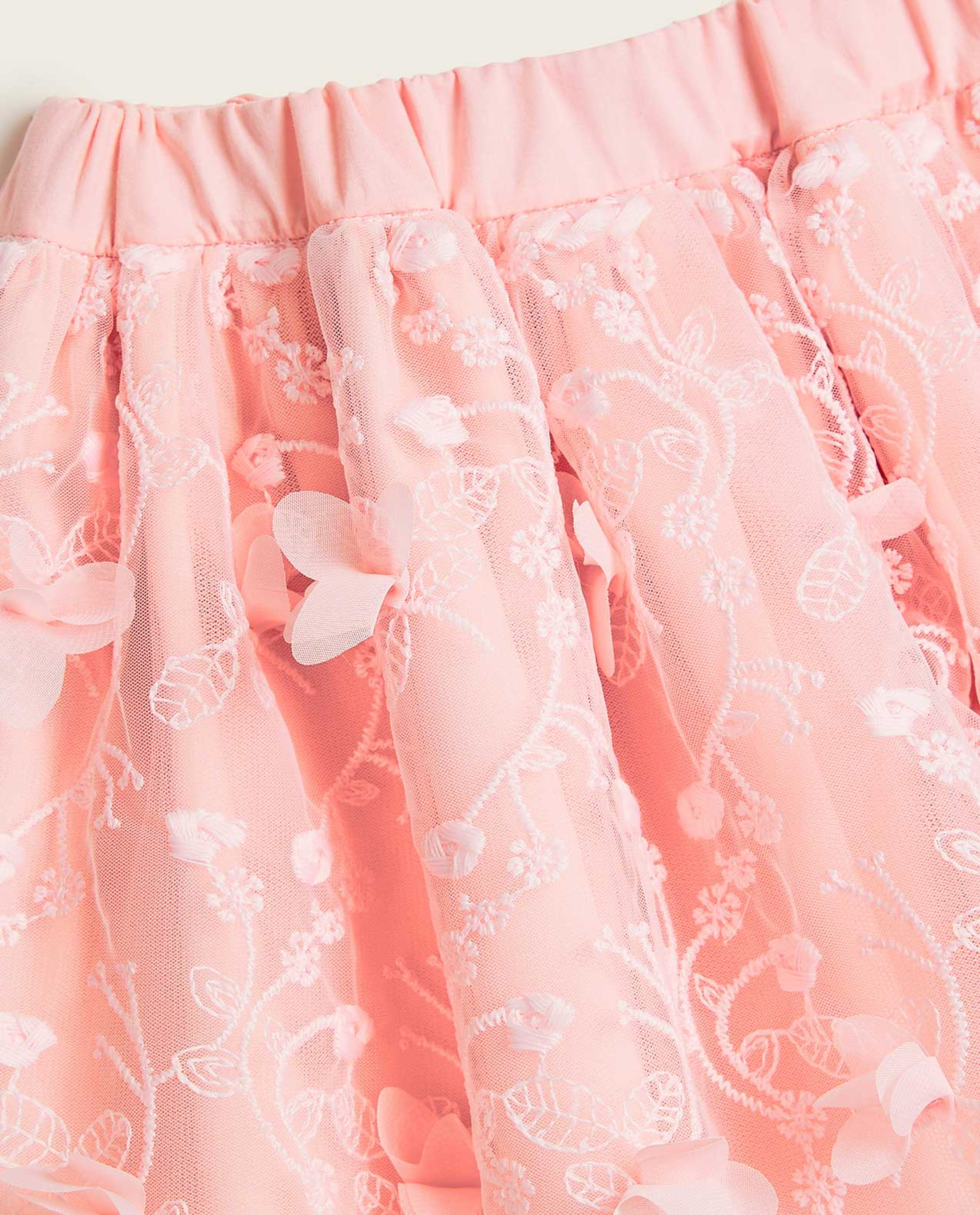 Embroidered Top and Skirt Set