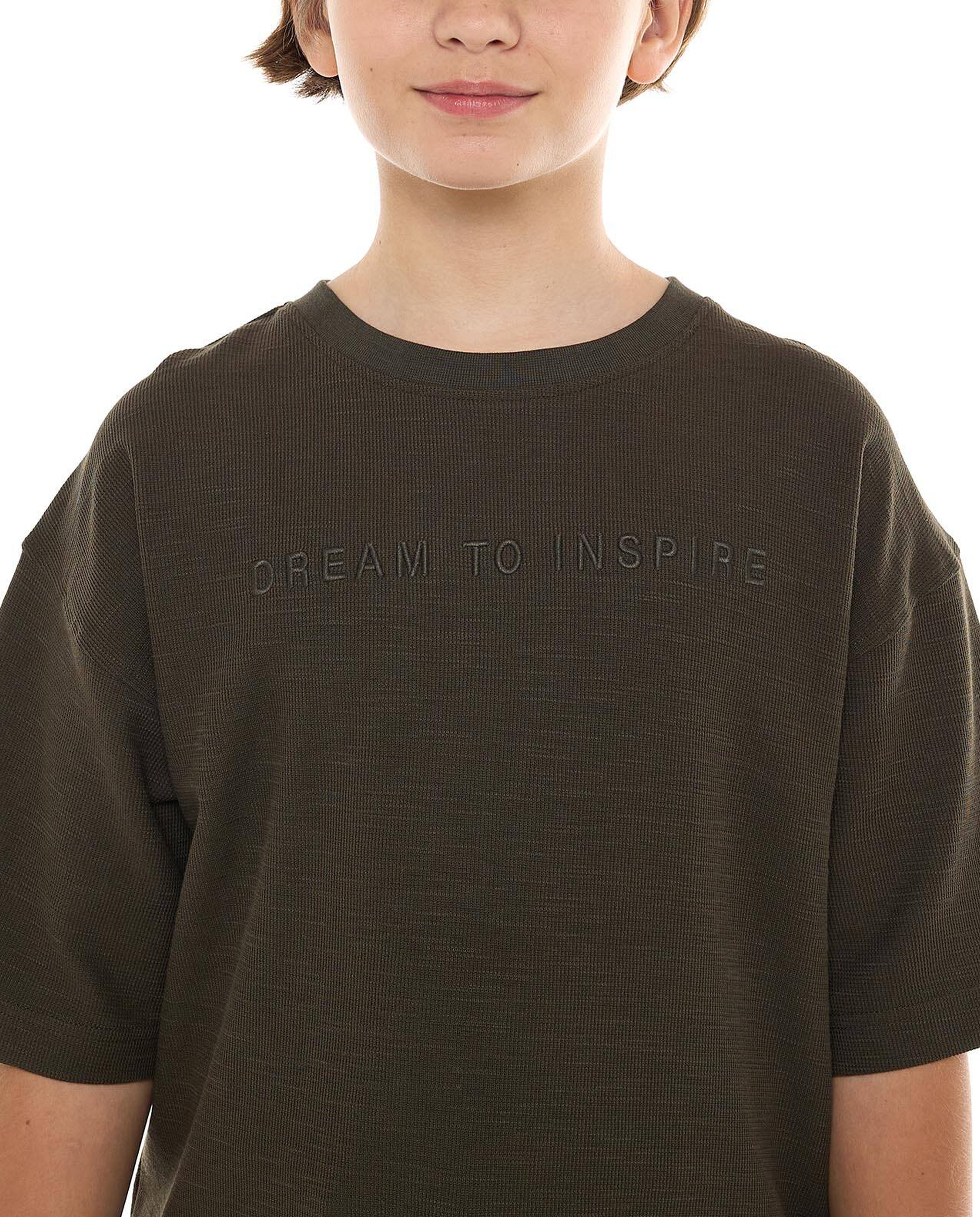 Solid T-Shirt with Crew Neck and Short Sleeves