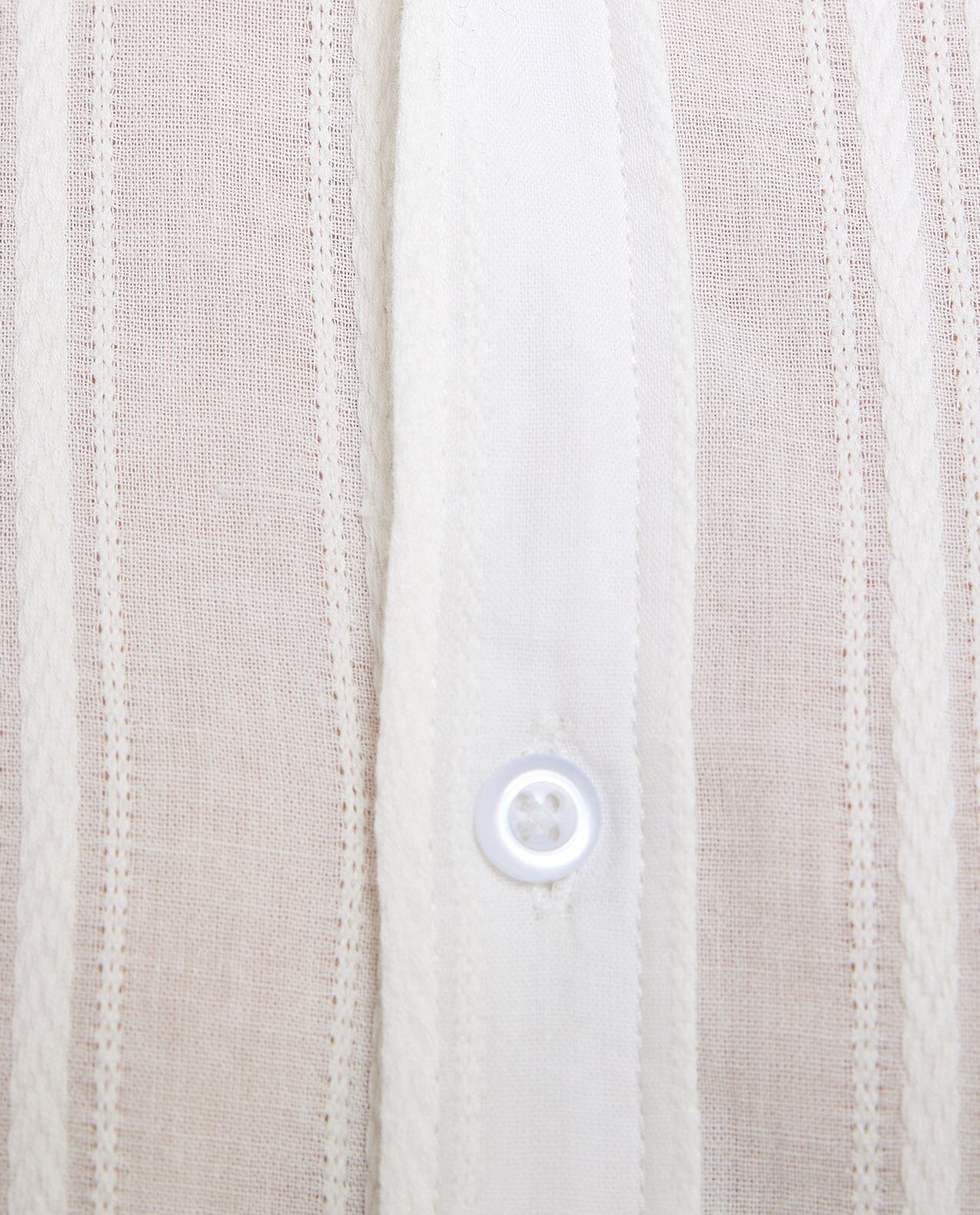 Self Patterned Shirt with Classic Collar and Long Sleeves