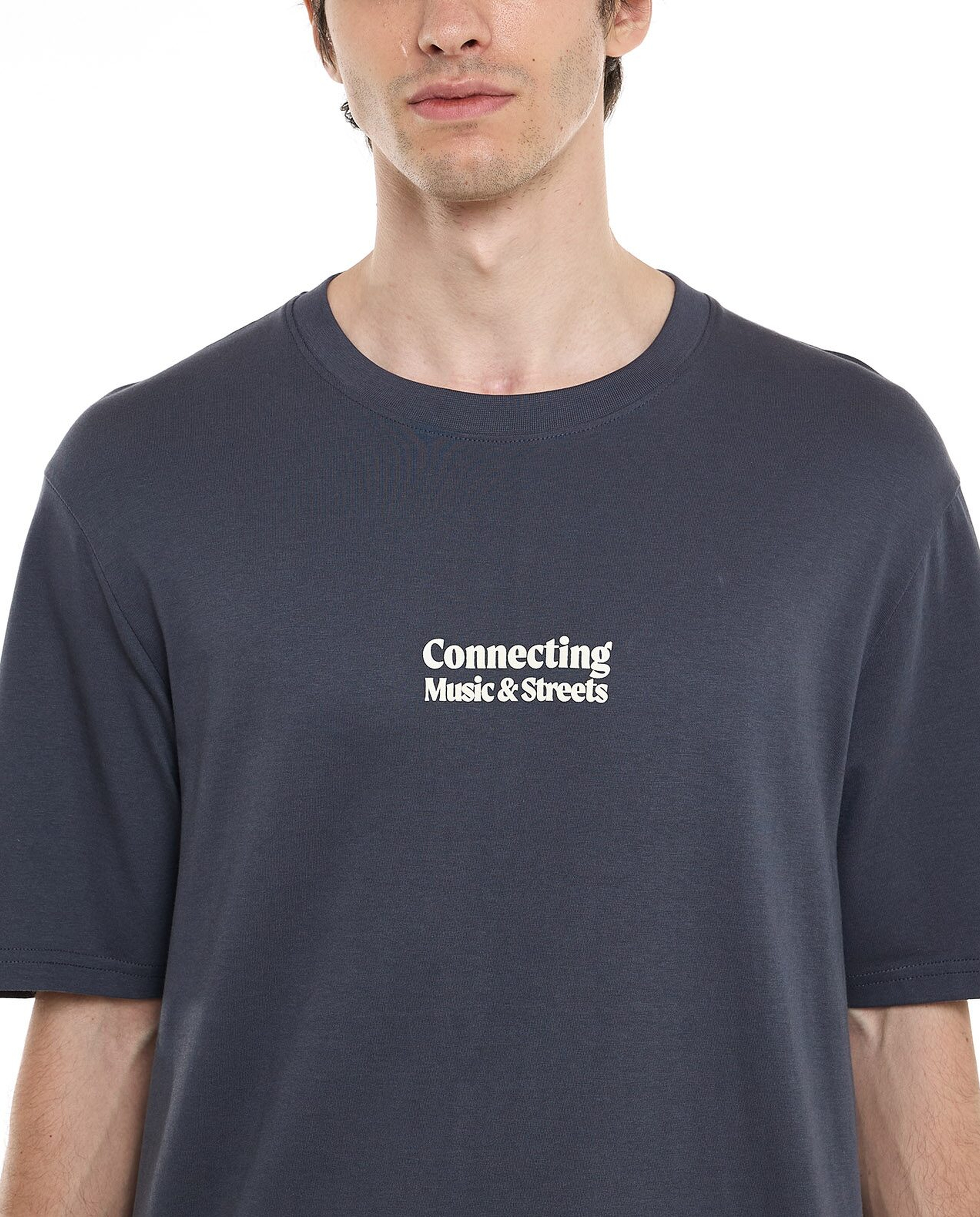 Printed T-Shirt with Crew Neck and Short Sleeves