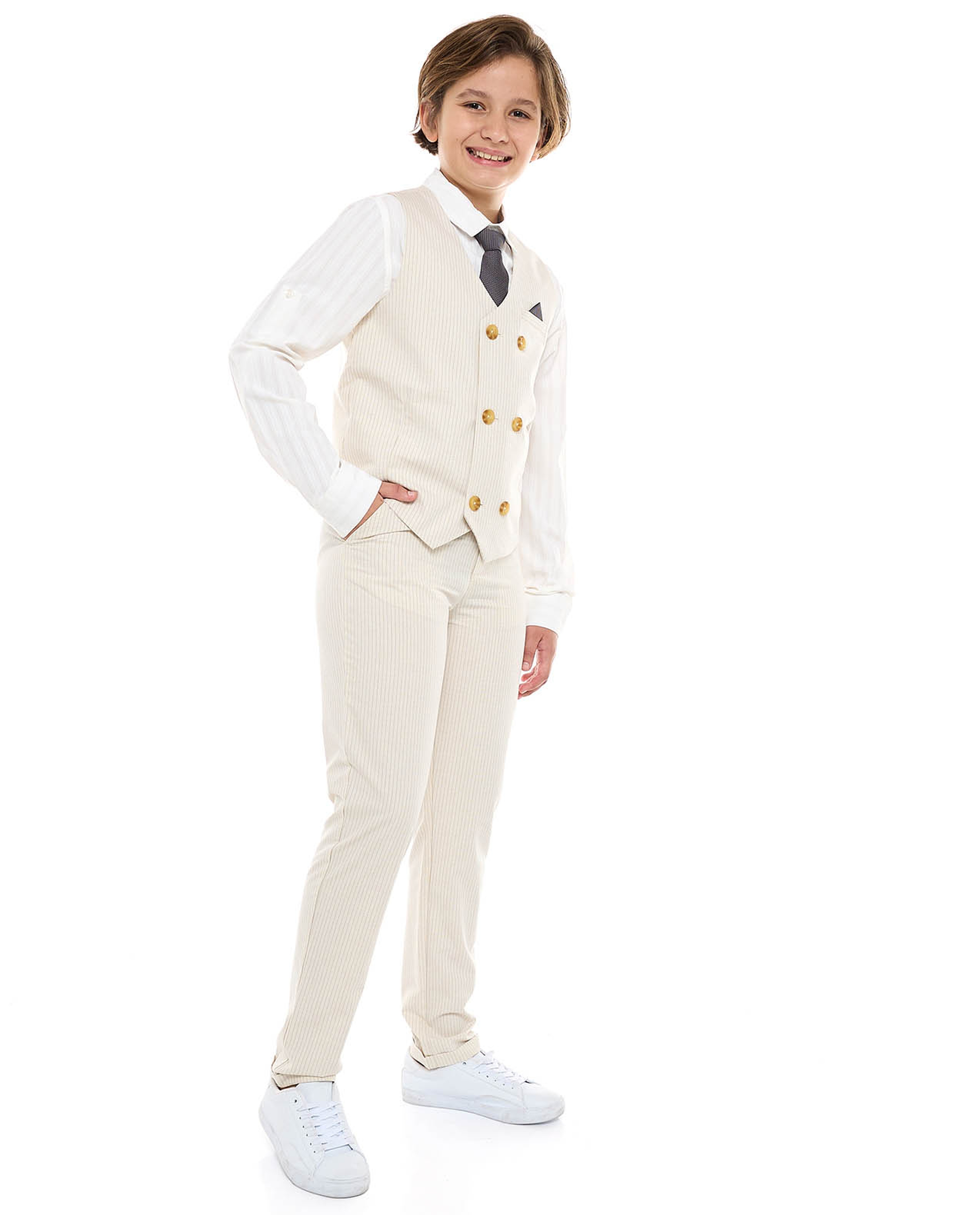 Shirt and Striped Waistcoat