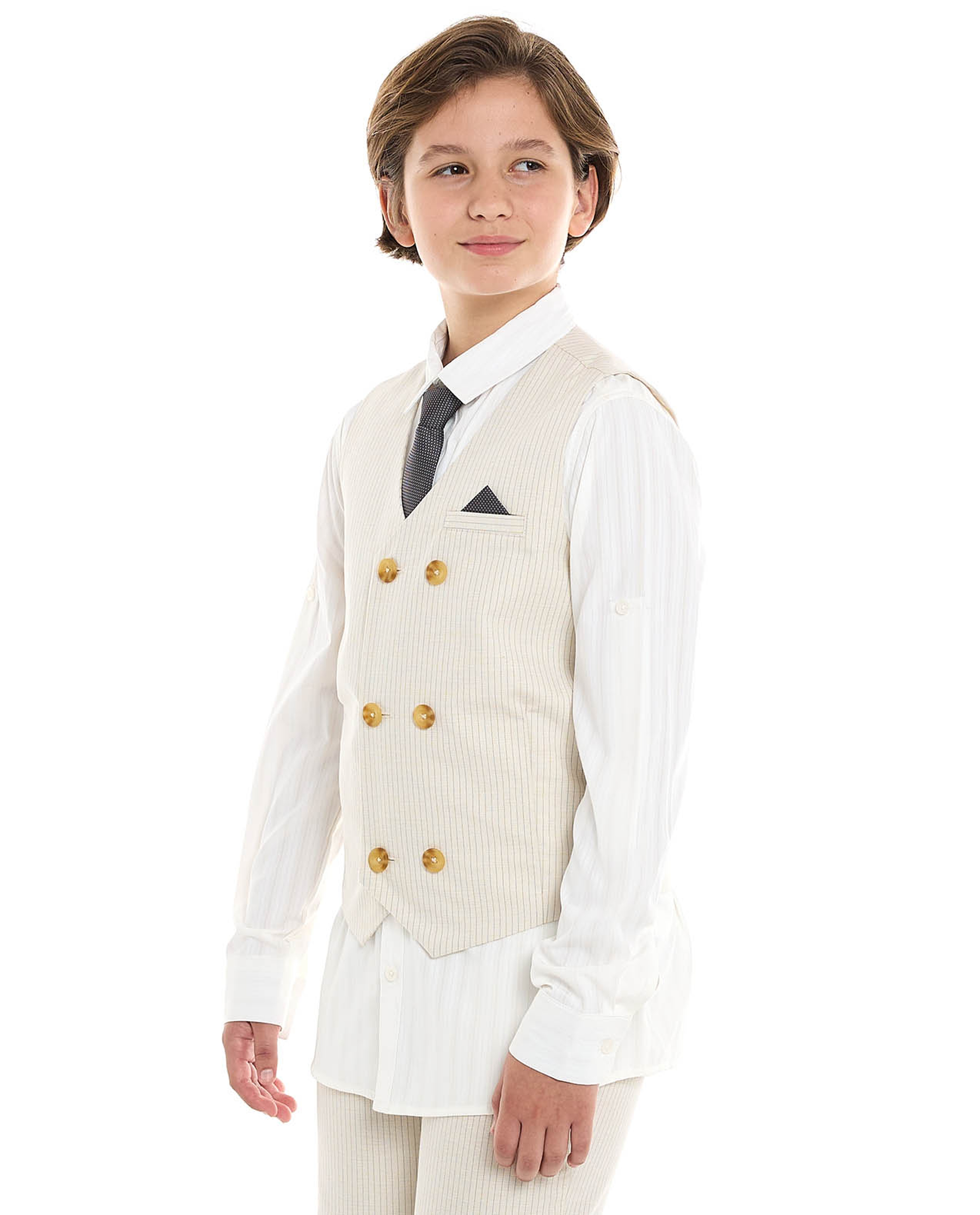 Shirt and Striped Waistcoat