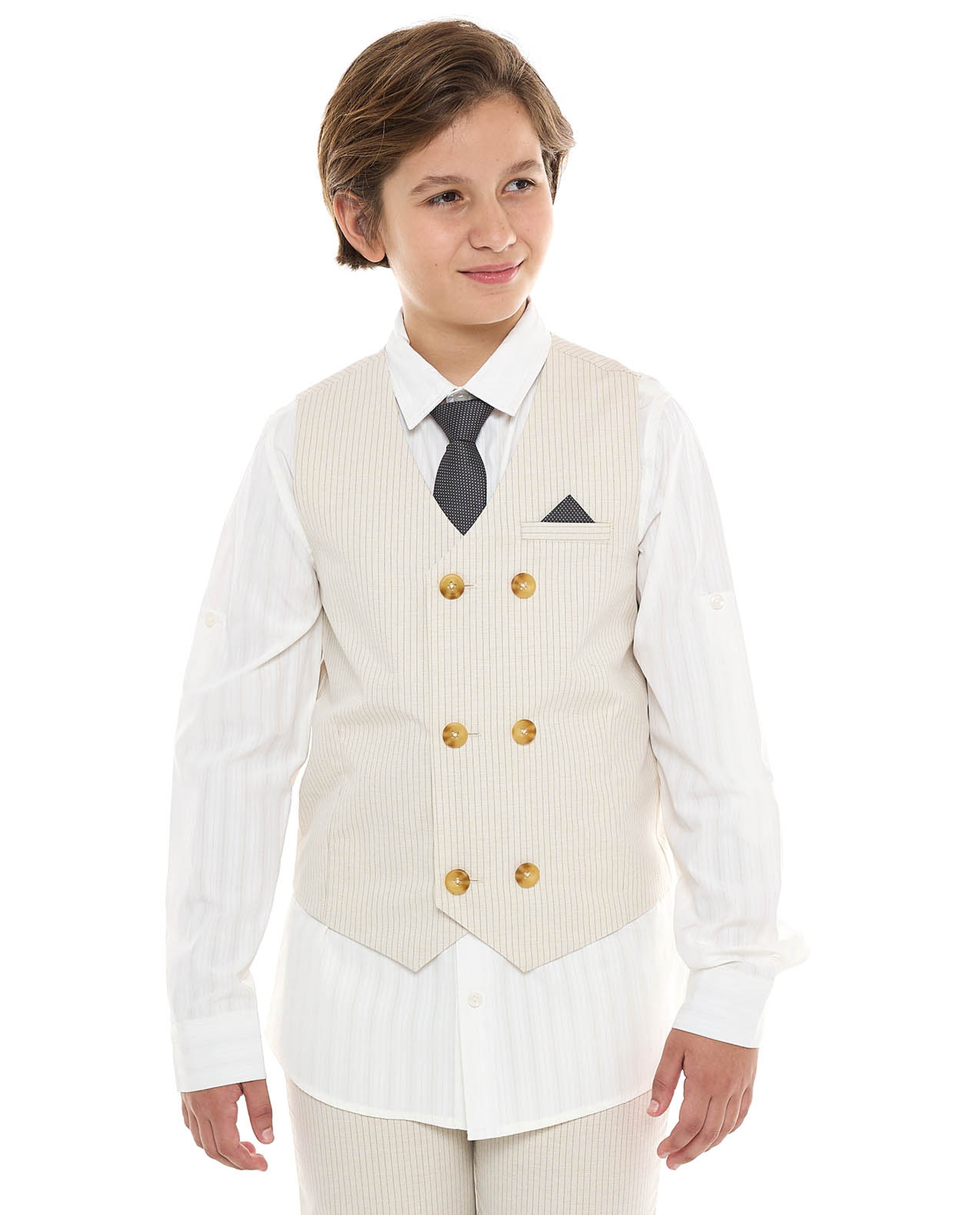 Shirt and Striped Waistcoat