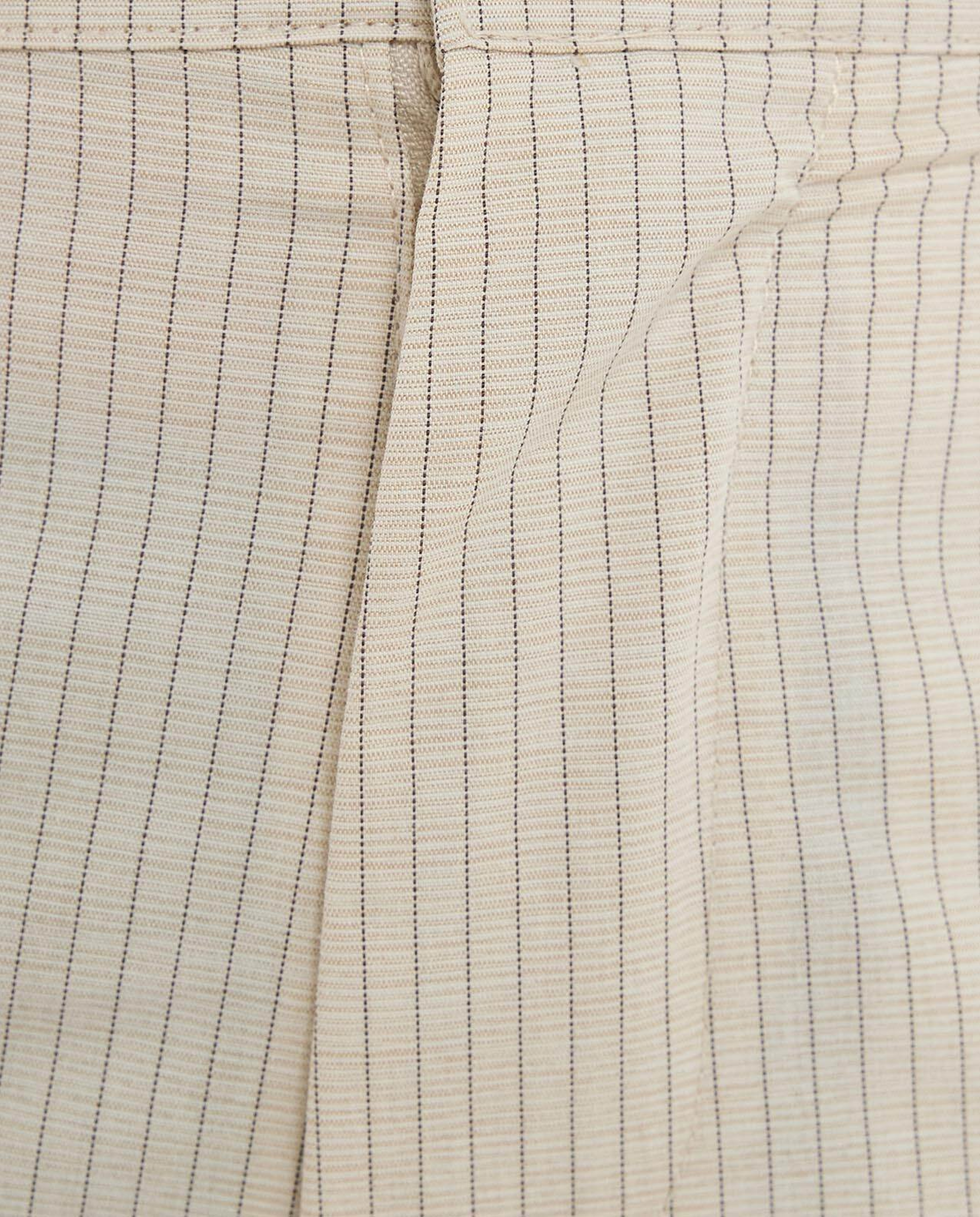 Striped Slim Fit Pants with Button Closure