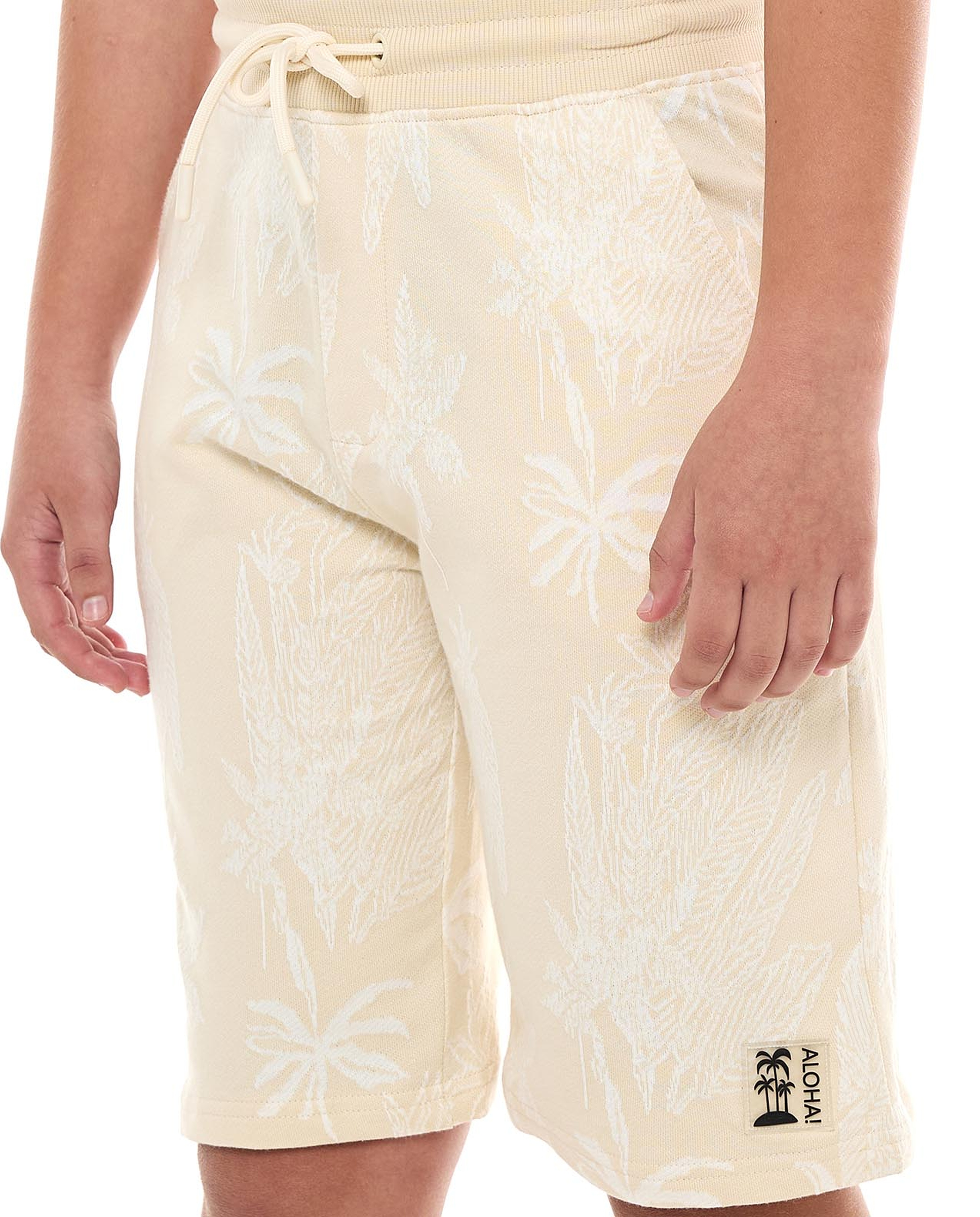 Printed Hoodie and Shorts Set