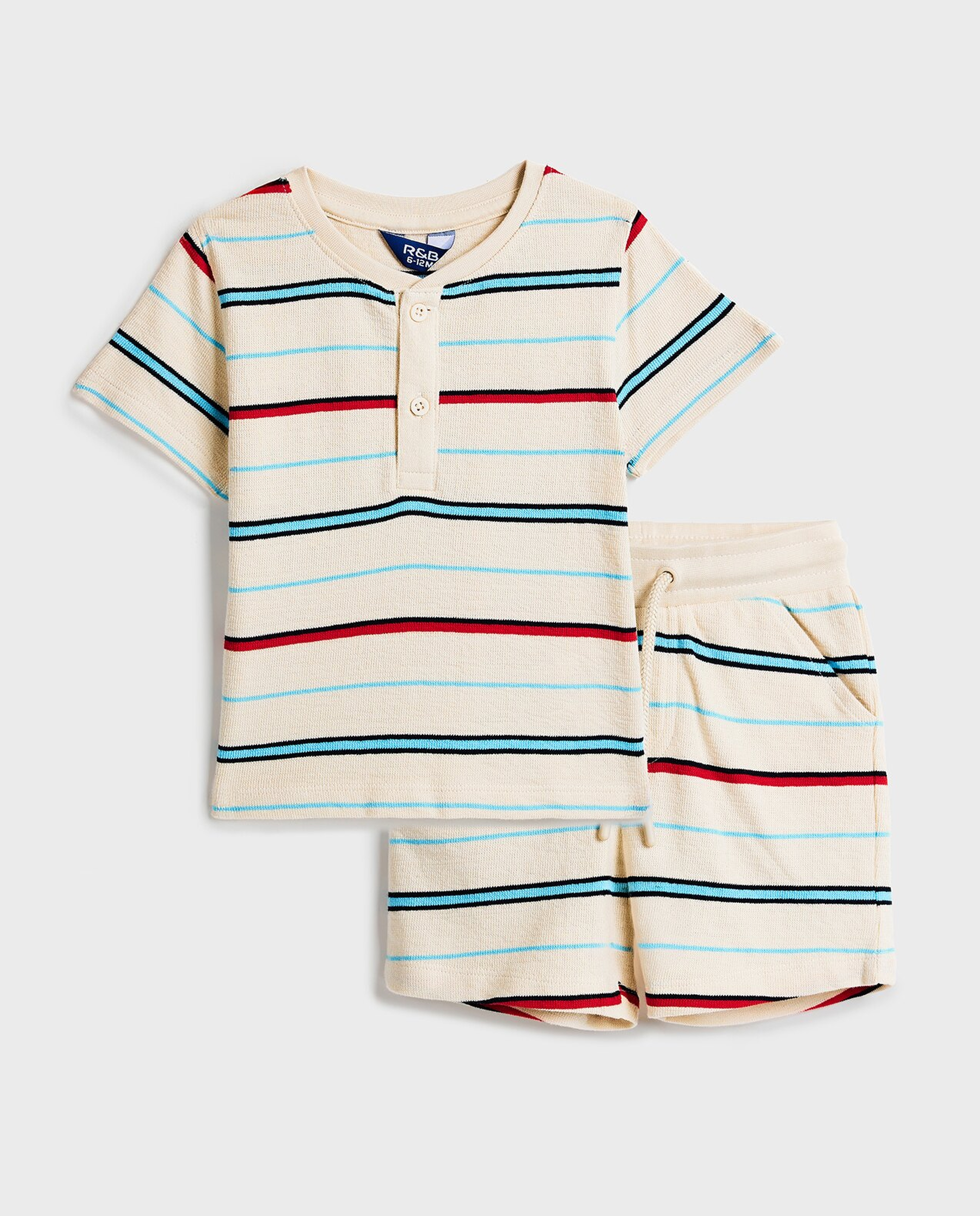 Straiped T-Shirt and Shorts Set