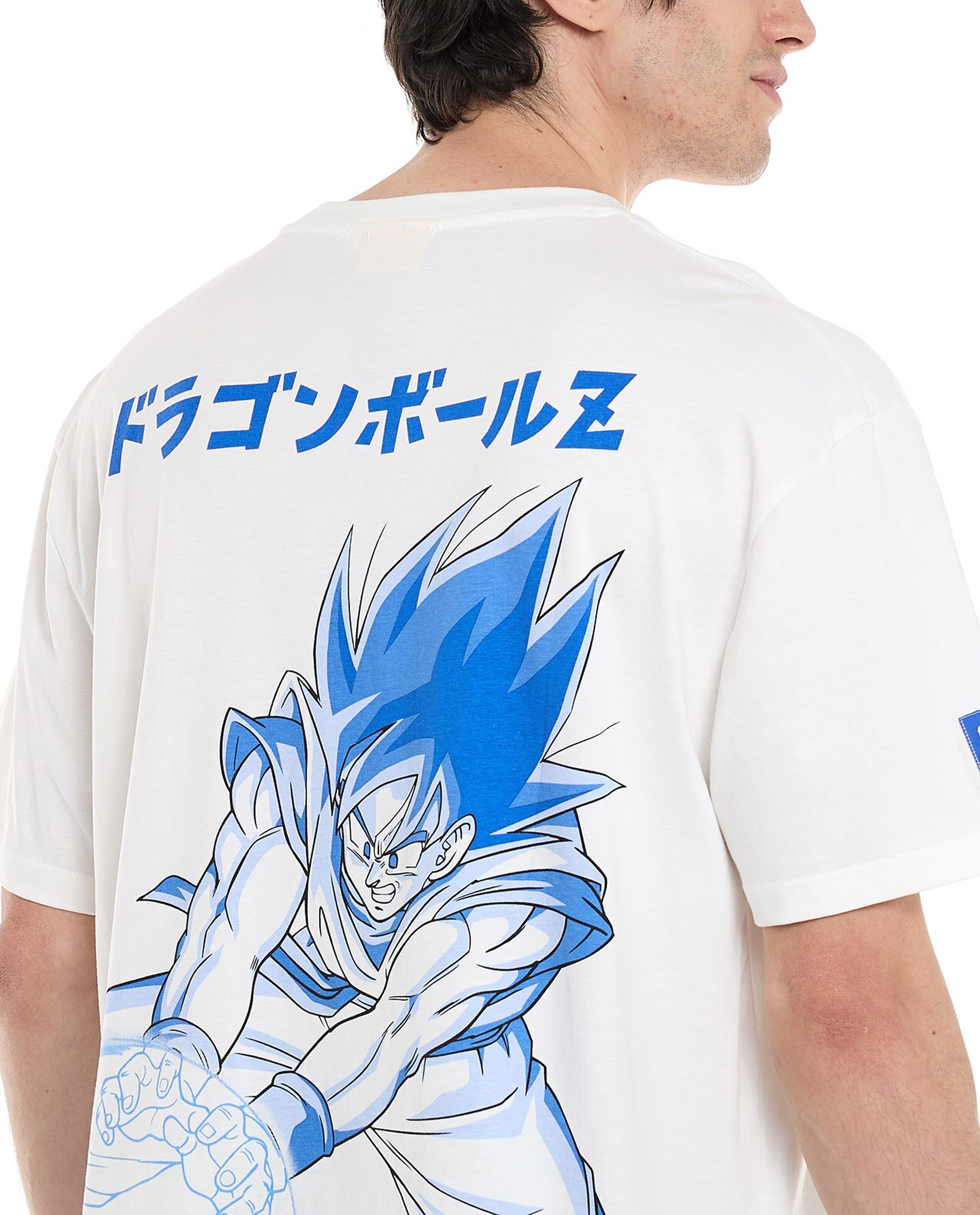 Back Printed T-Shirt with Crew Neck and Short Sleeves