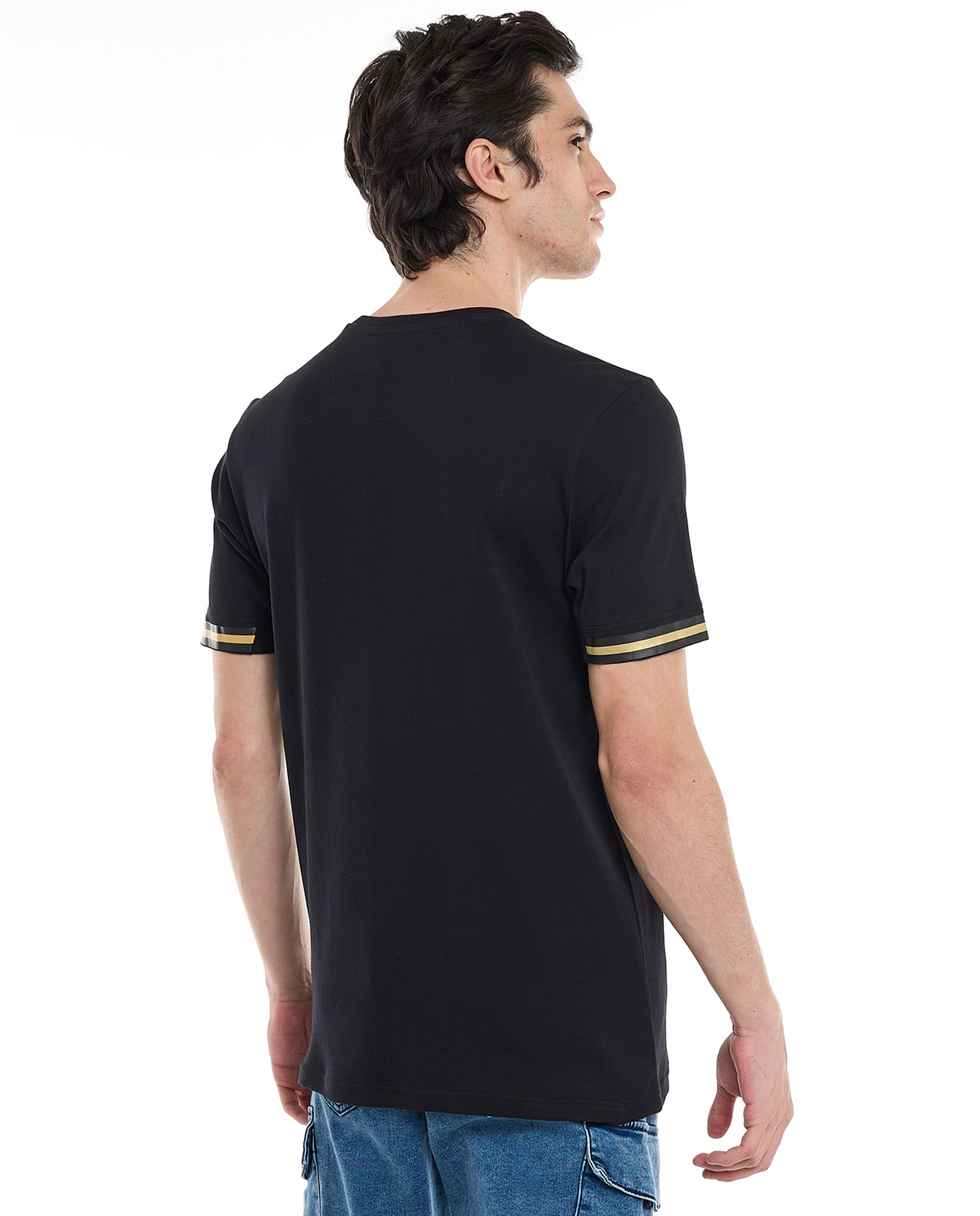 Printed T-Shirt with Crew Neck and Short Sleeves