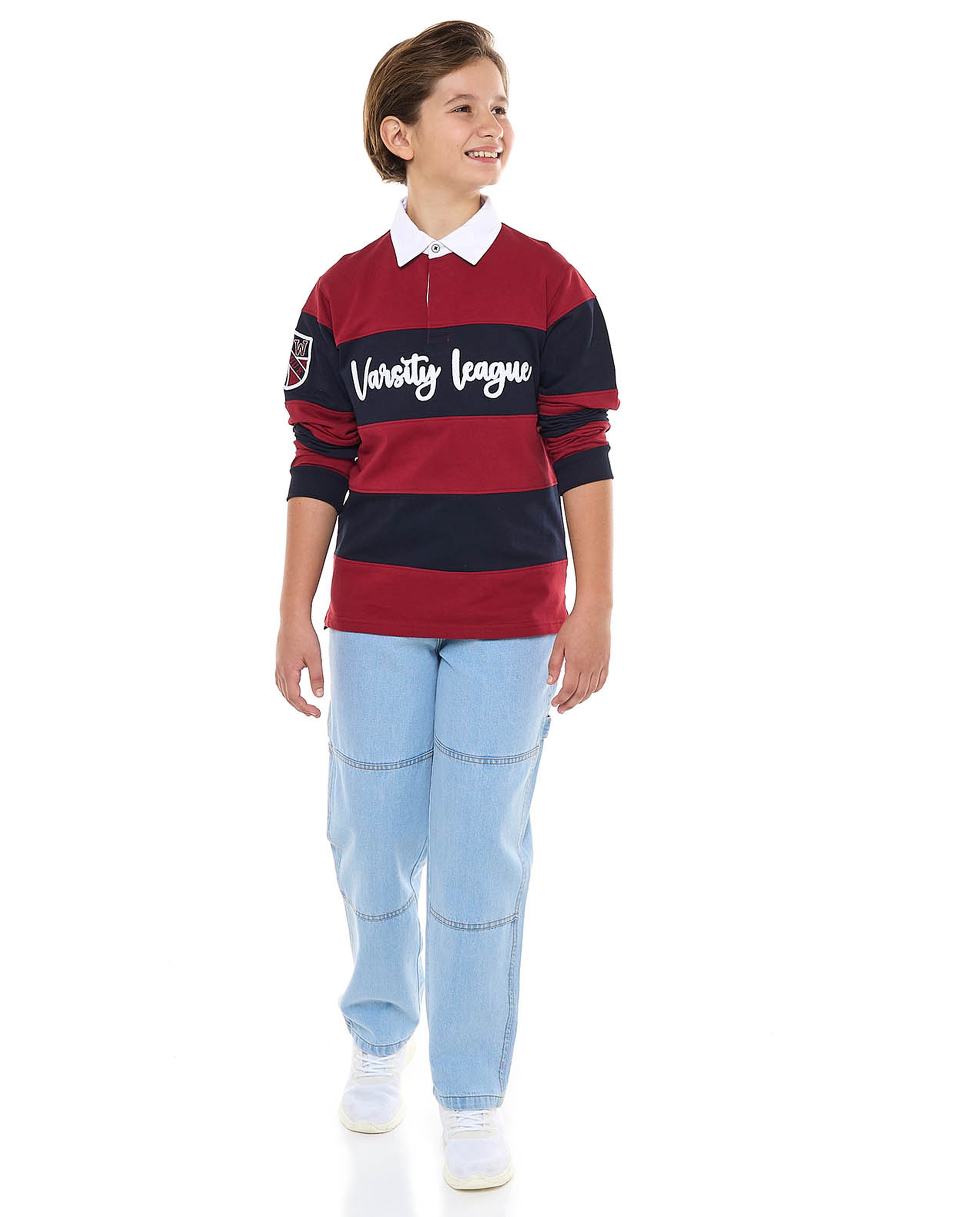 Faded Relaxed Fit Jeans with Button Closure