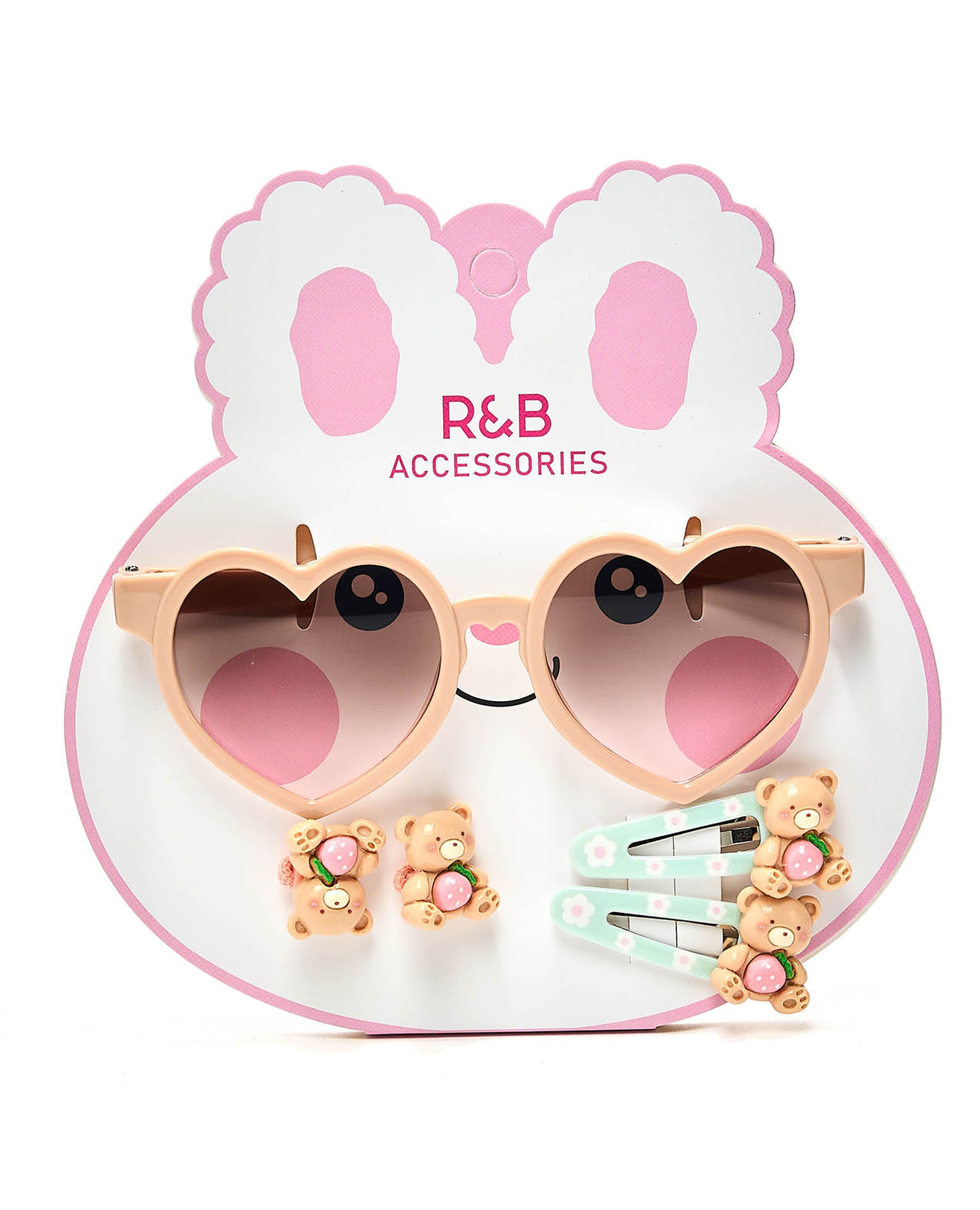 طقم نظارات شمسية وإكسسوارات شعر