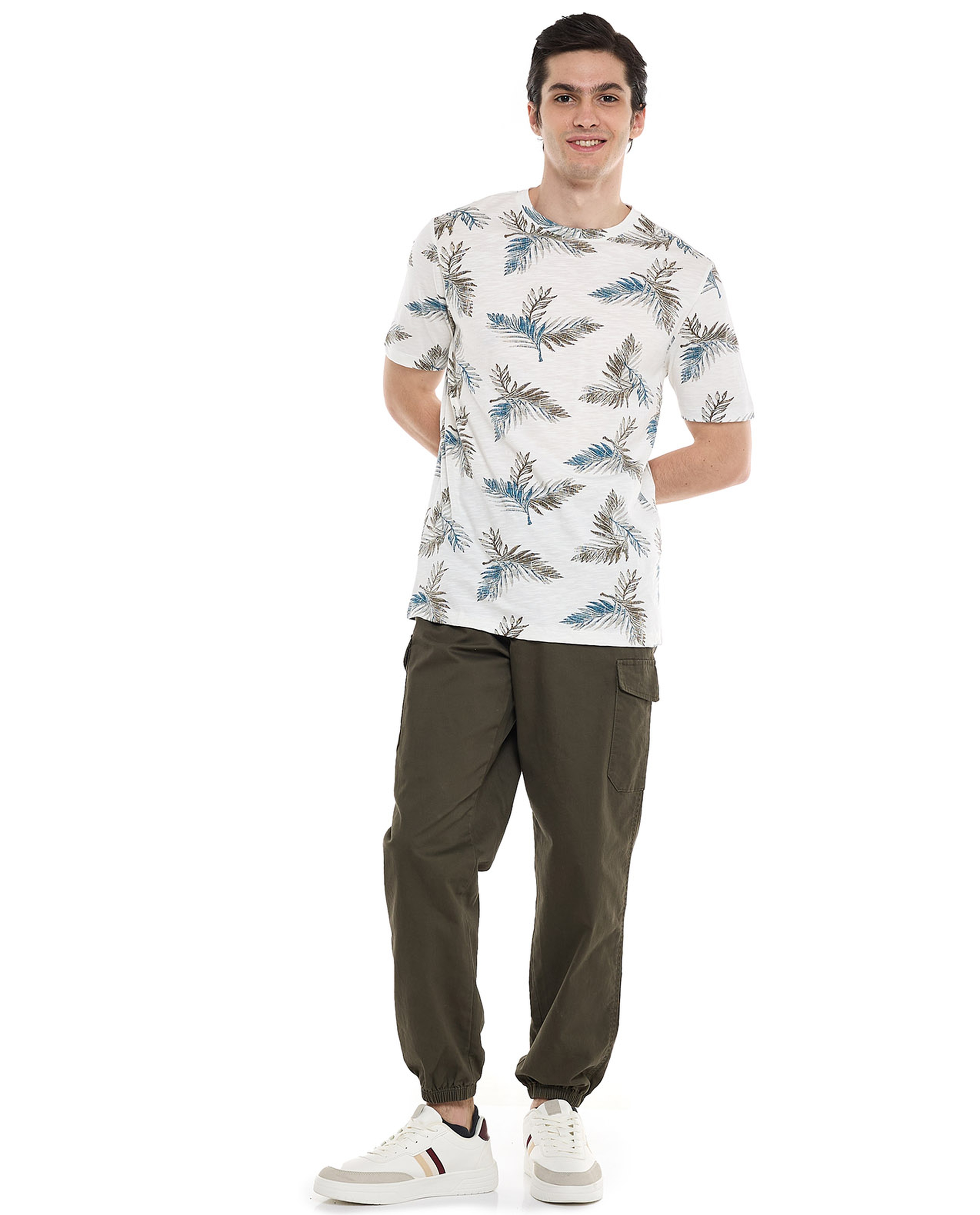 Printed T-Shirt with Crew Neck and Short Sleeves