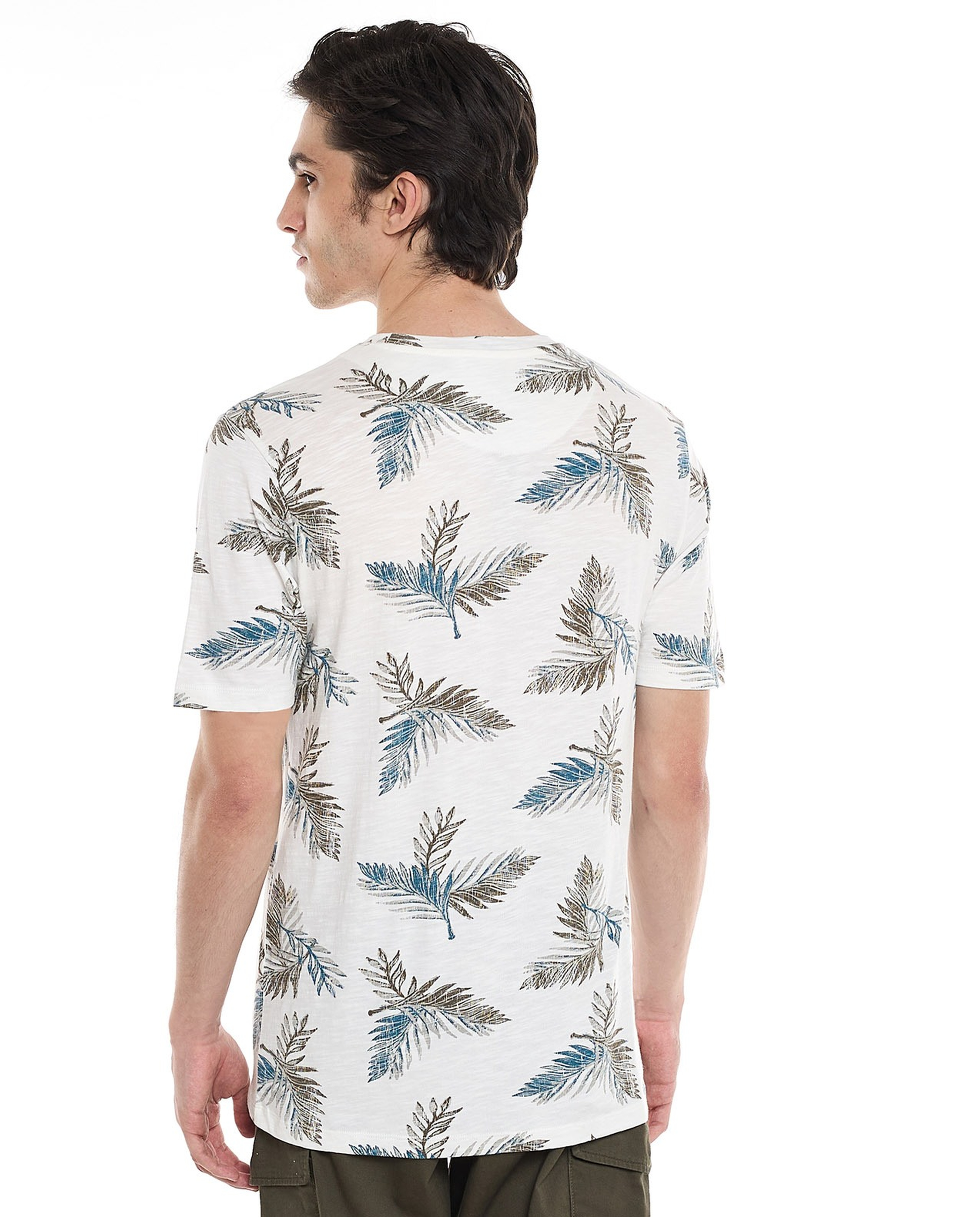 Printed T-Shirt with Crew Neck and Short Sleeves