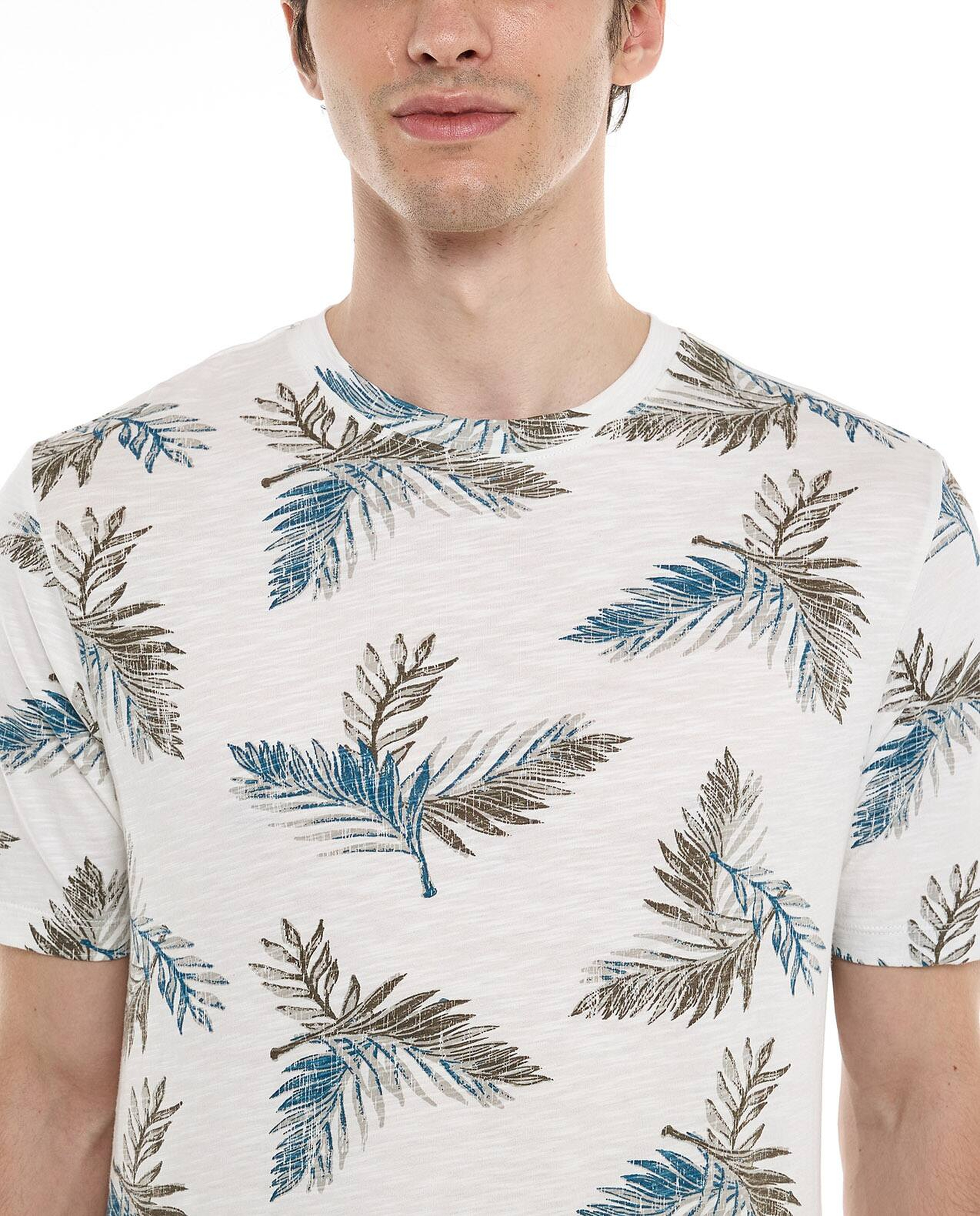 Printed T-Shirt with Crew Neck and Short Sleeves