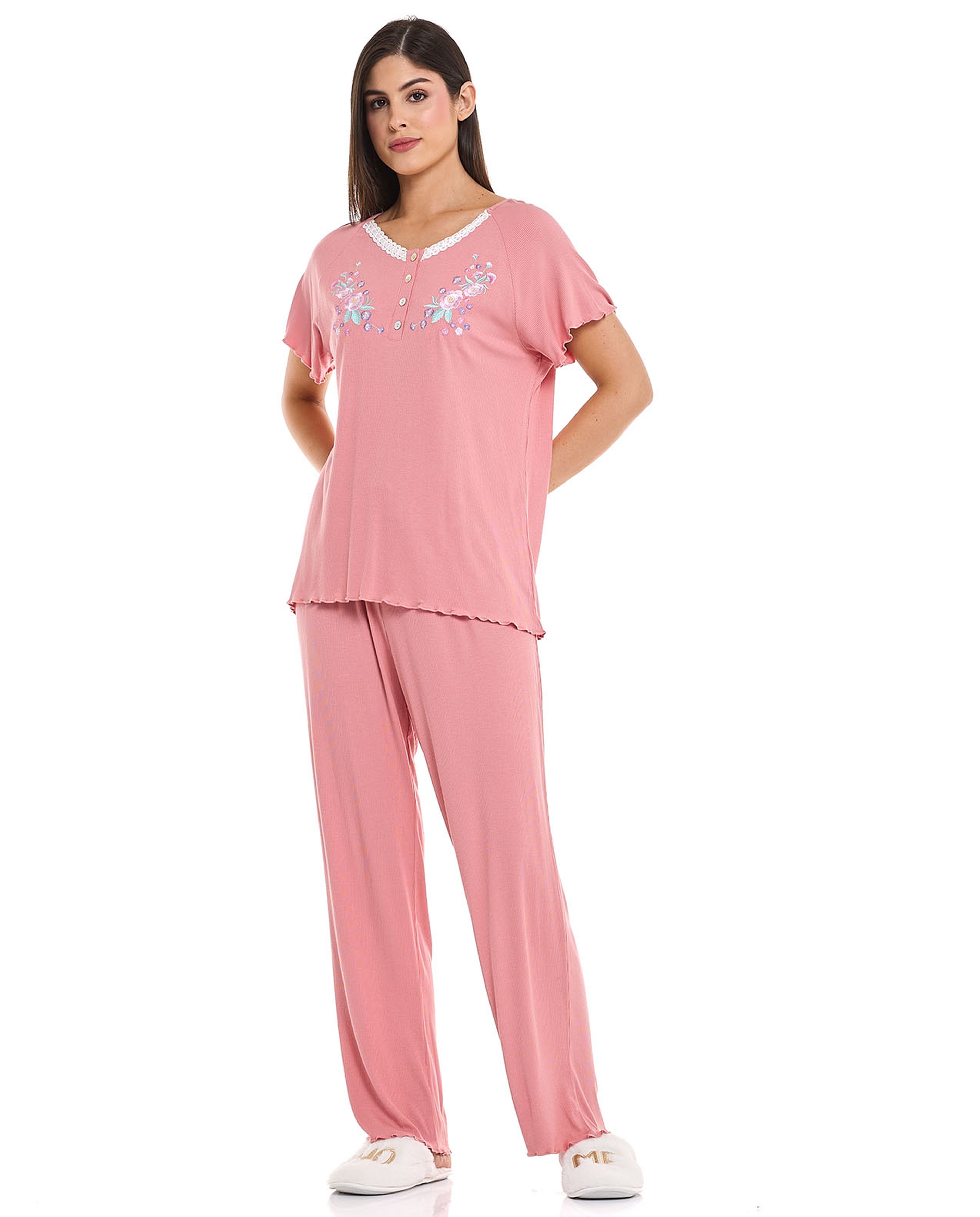 Embroidered Pyjama Set