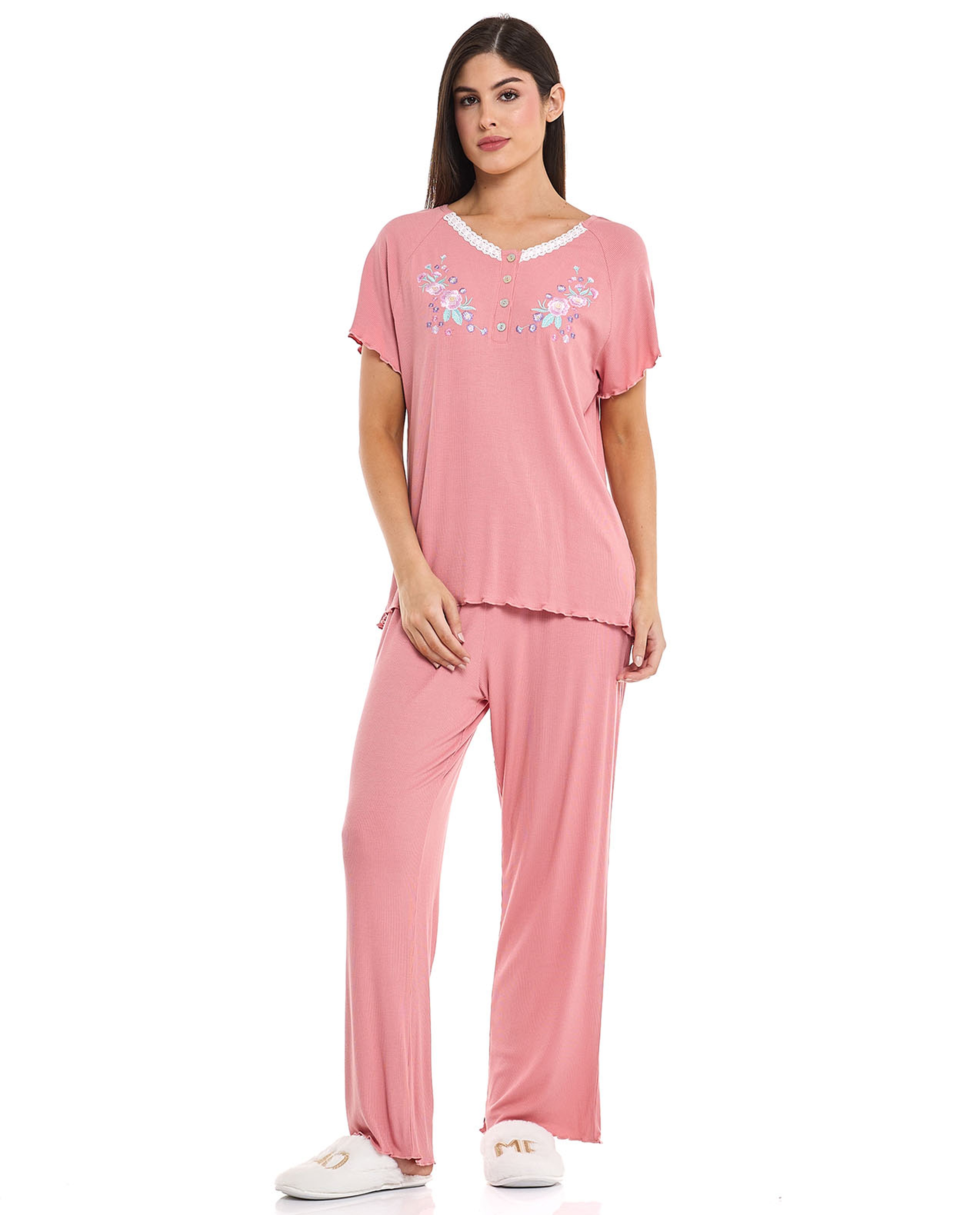 Embroidered Pyjama Set