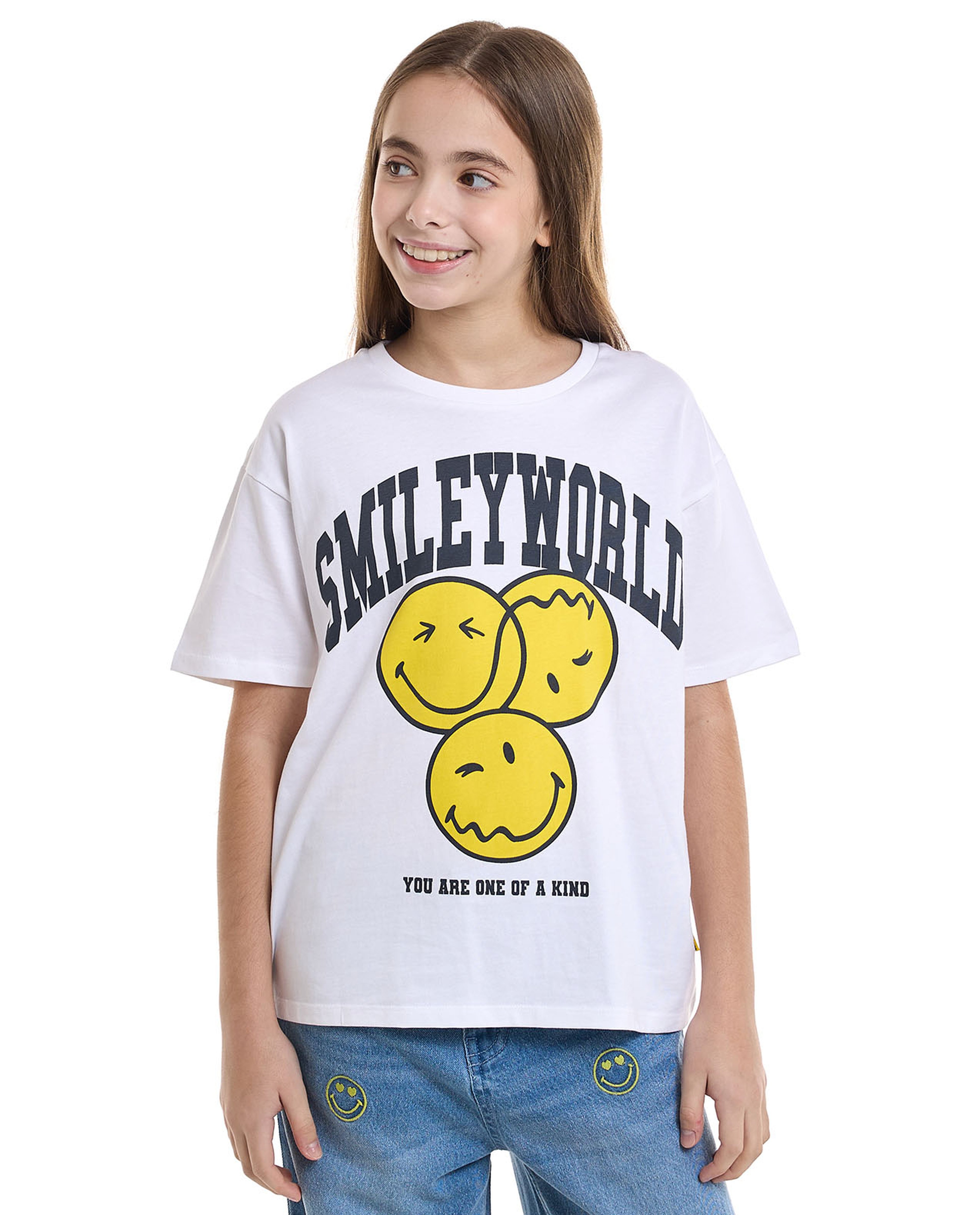 Printed T-Shirt With Crew Neck And Short Sleeves