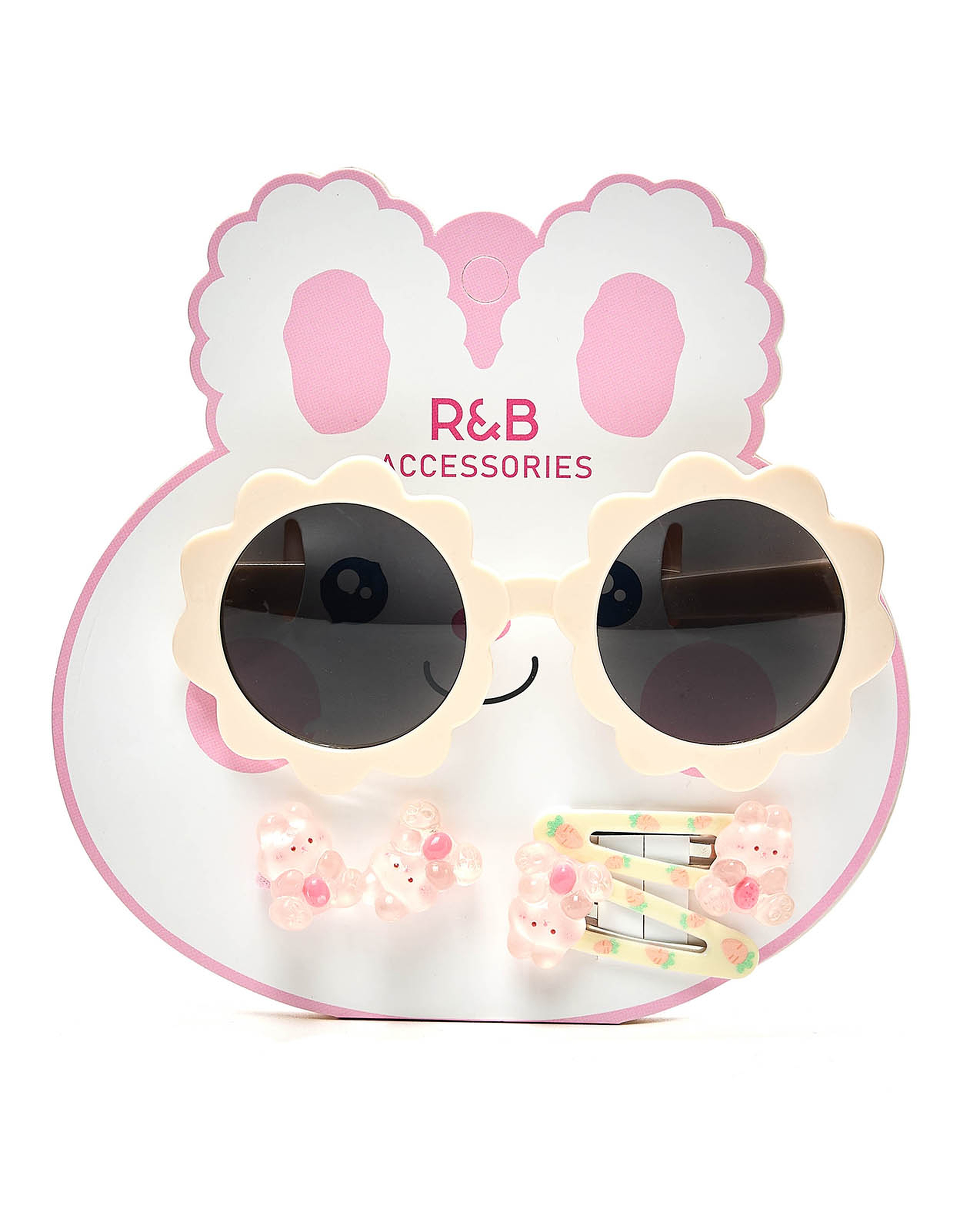 طقم نظارات شمسية وإكسسوارات شعر