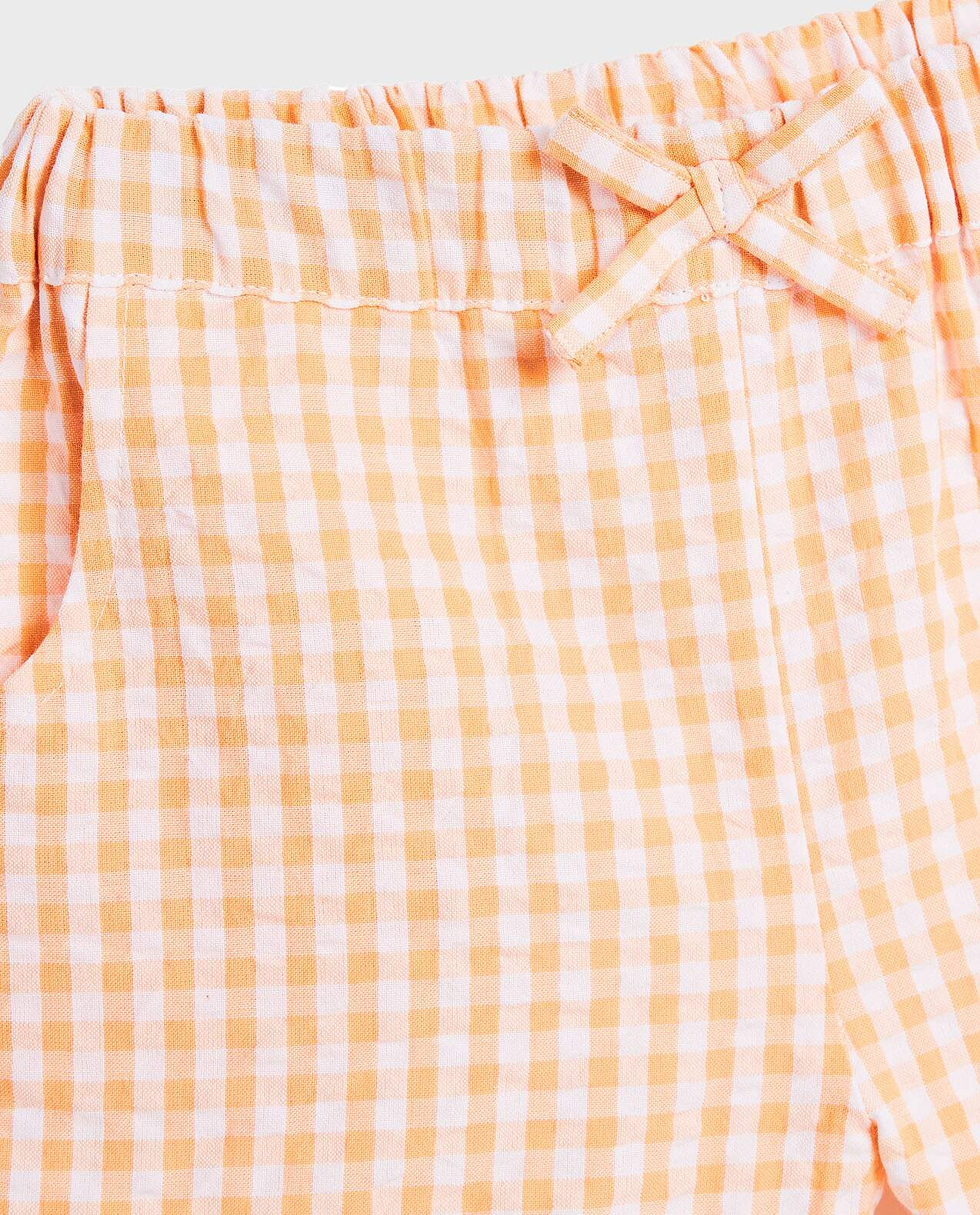 Checked Top and Shorts Set