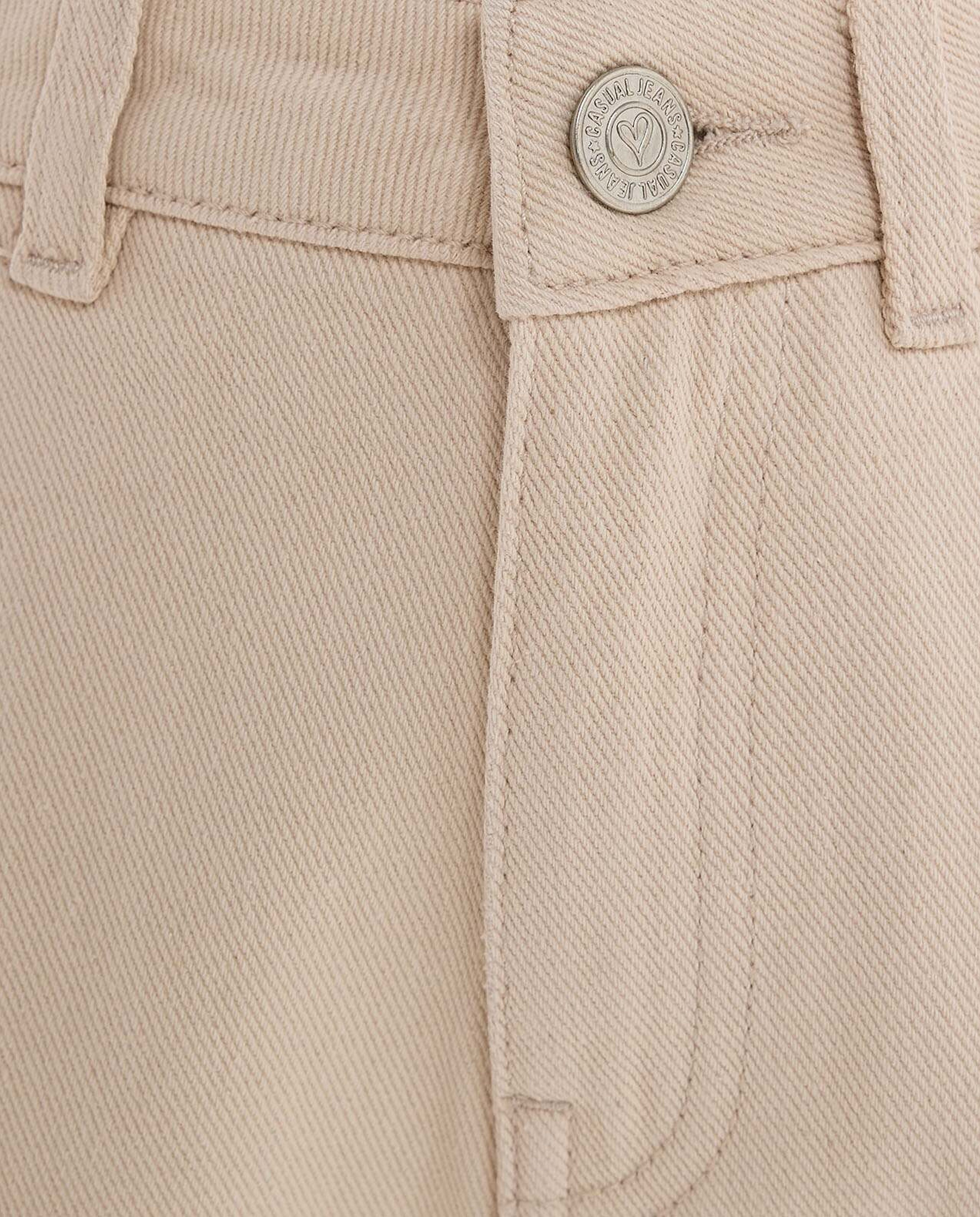 Solid Relaxed Fit Pants With Button Closure