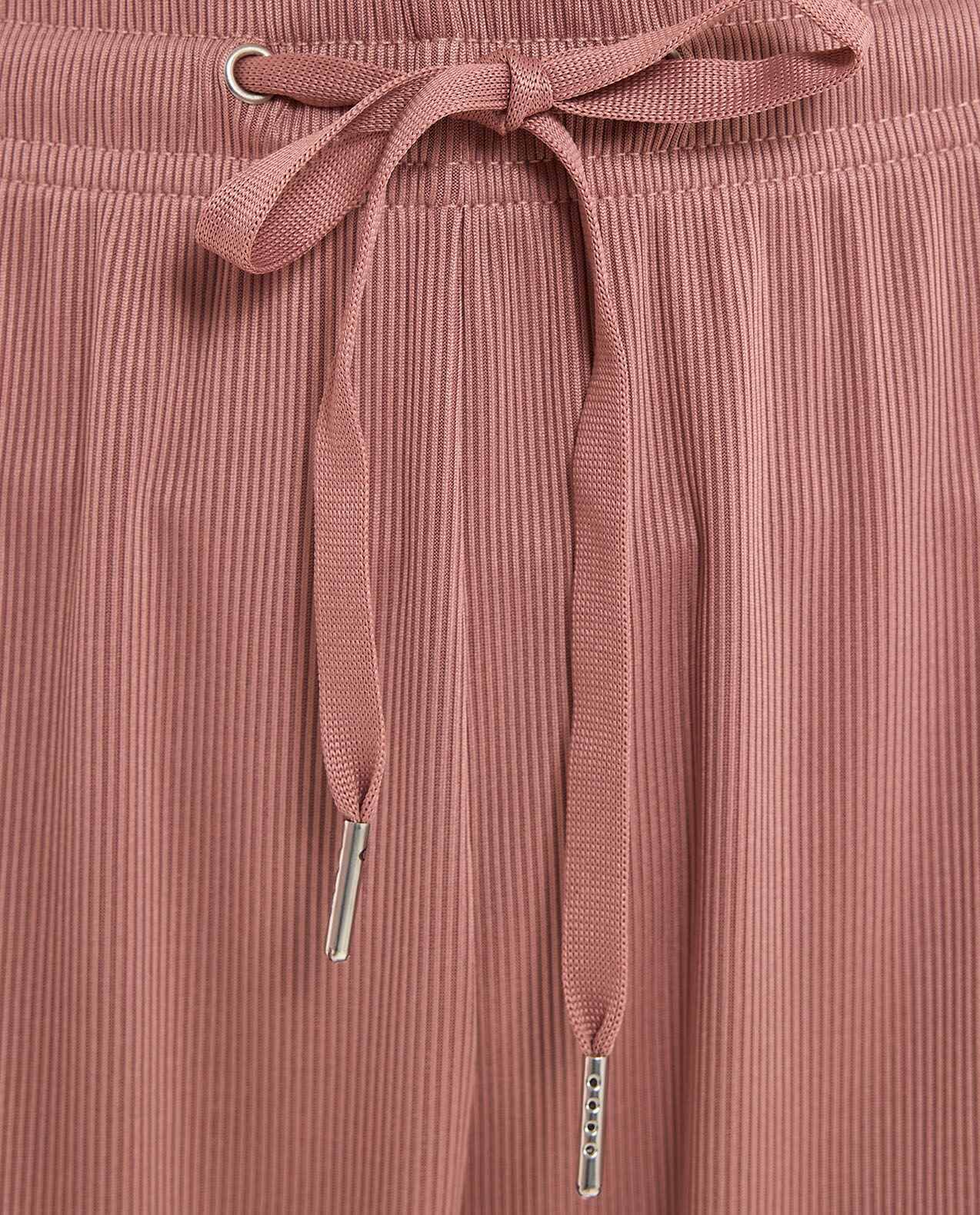 Solid Lounge Pants with Drawstring Waist